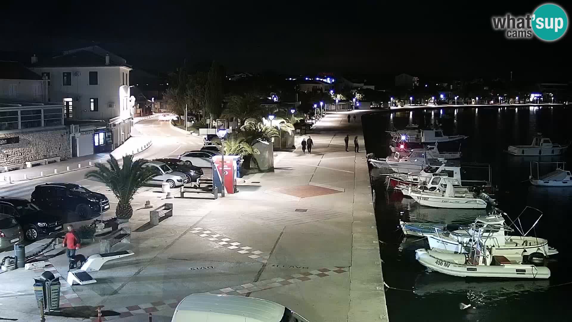 Webcam Novalja seaside promenade