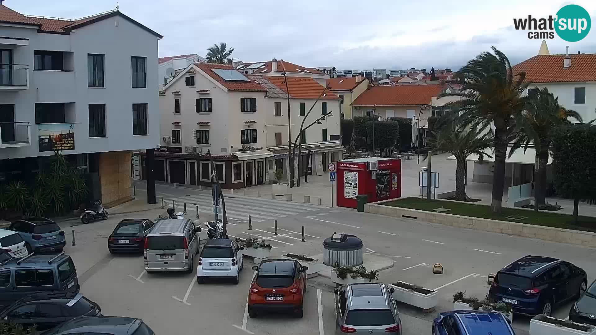 Webcam Novalja seaside promenade