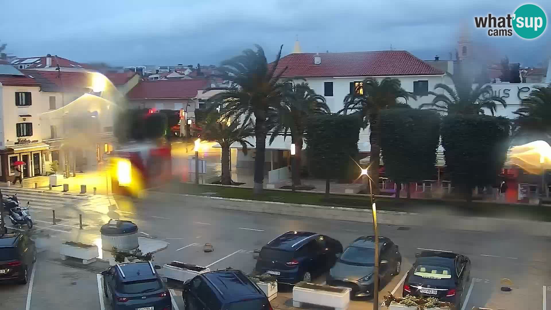 Novalja spletna kamera promenada