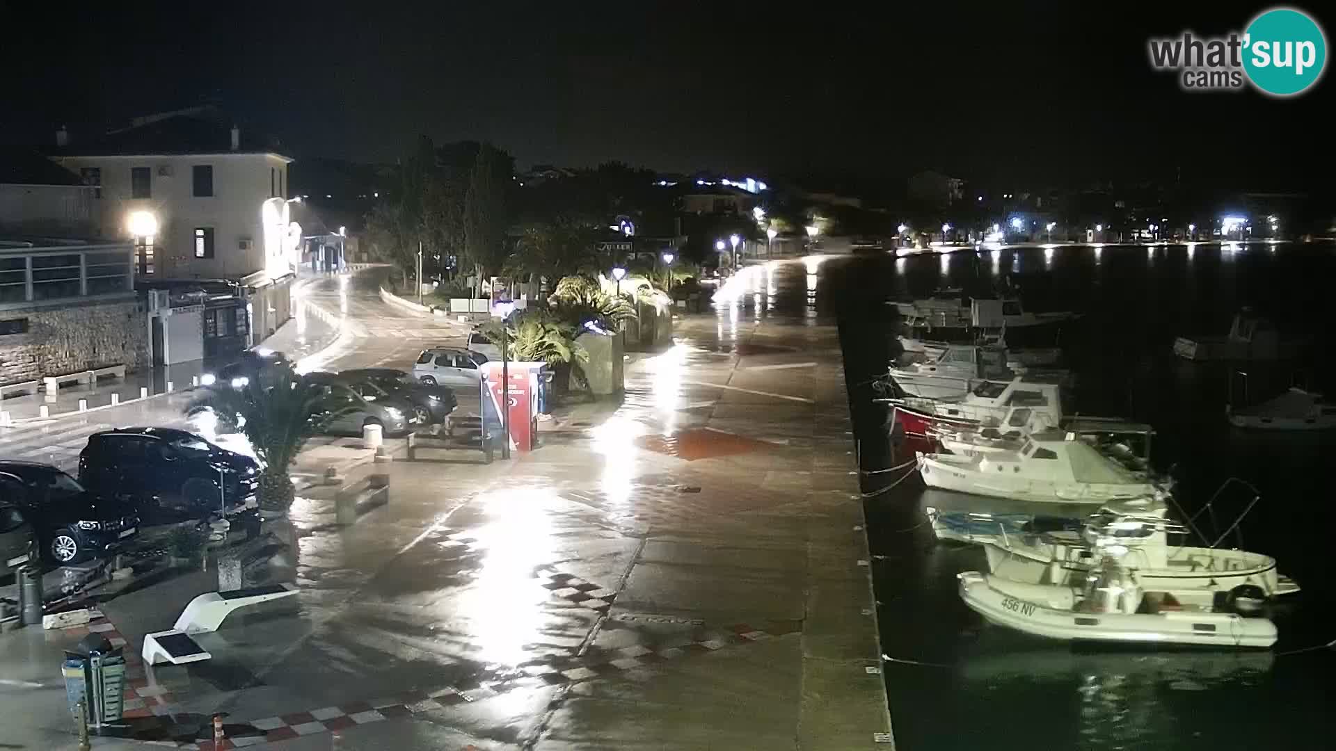 Webcam Novalja seaside promenade