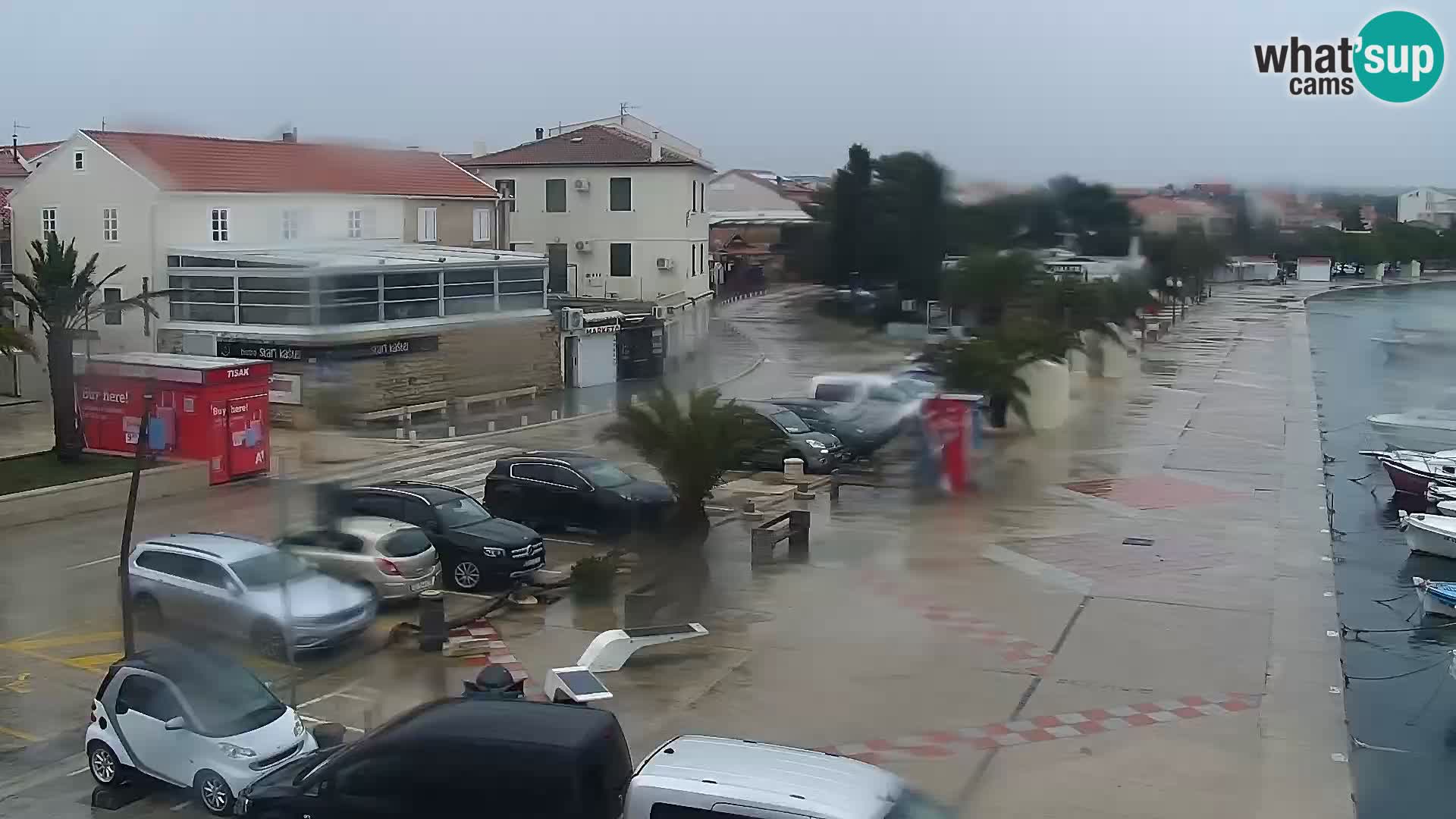 Webcam Novalja seaside promenade