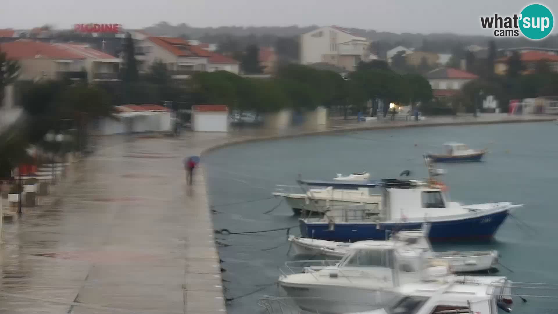 Novalja spletna kamera promenada