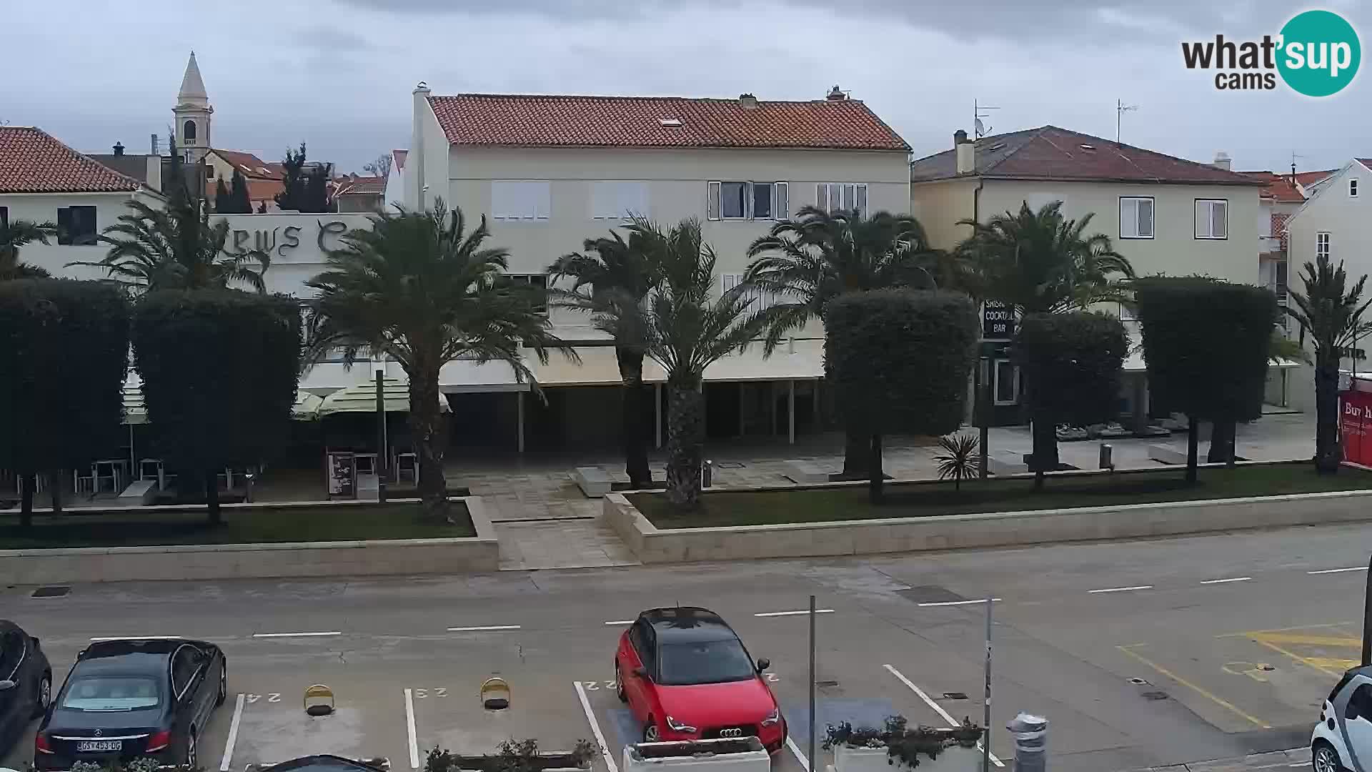 Webcam Novalja seaside promenade