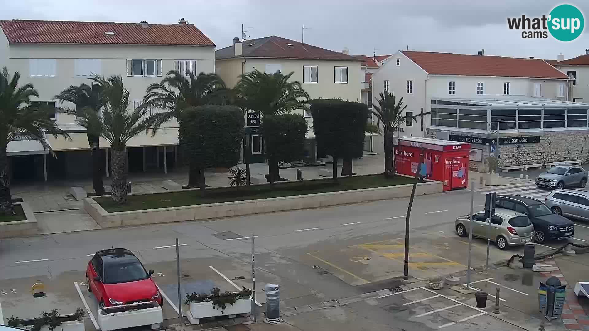 Webcam Novalja seaside promenade