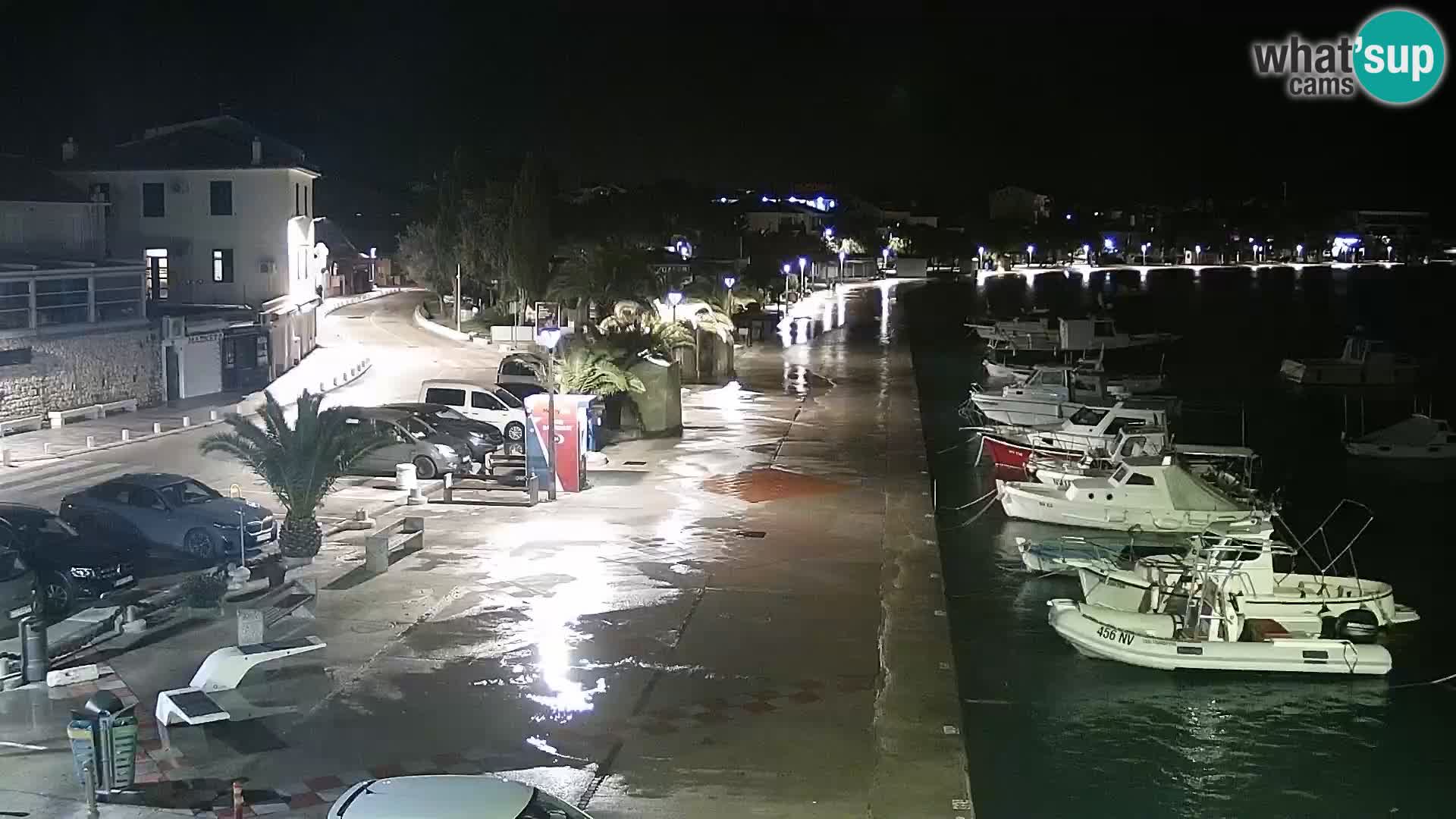 Webcam Novalja seaside promenade