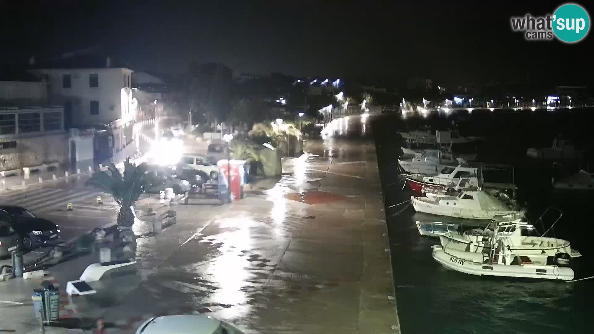 Webcam Novalja seaside promenade