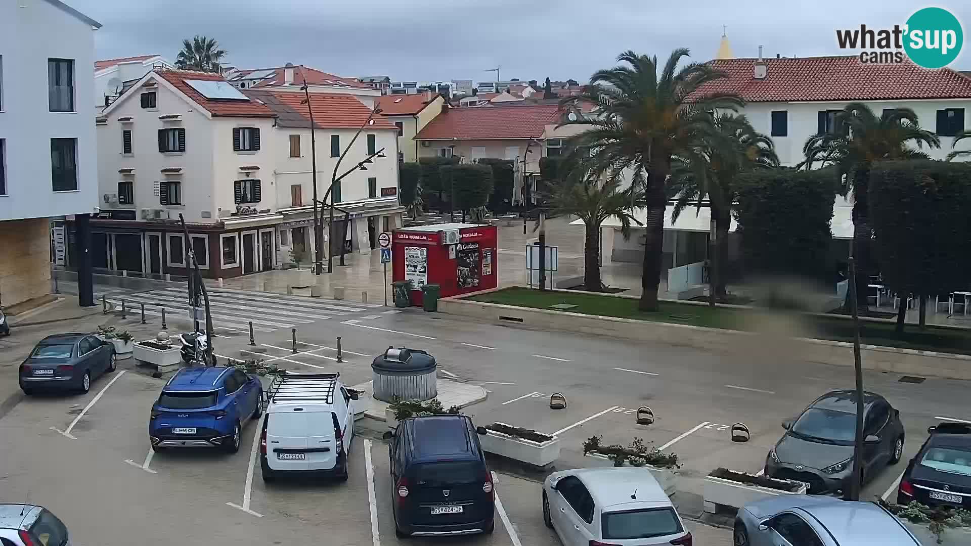 Webcam Novalja seaside promenade
