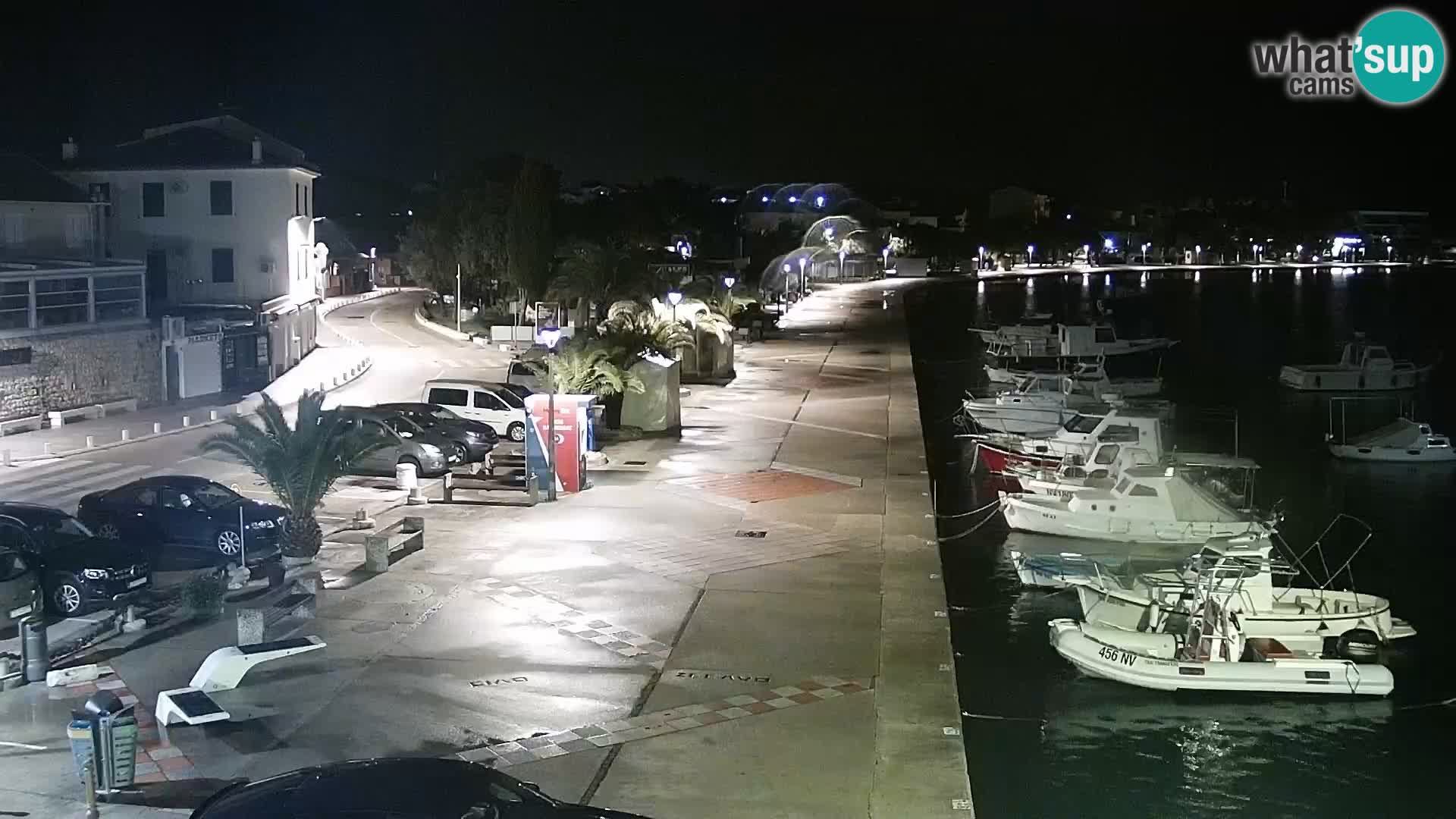 Webcam Novalja seaside promenade