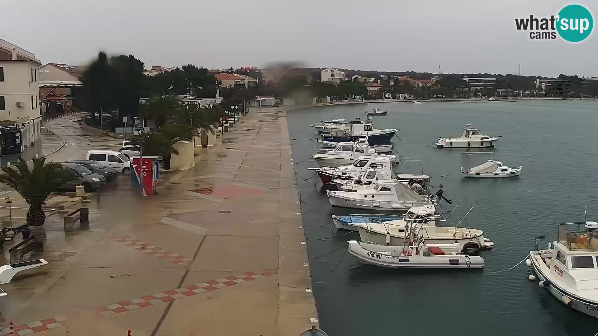 Webcam Novalja seaside promenade