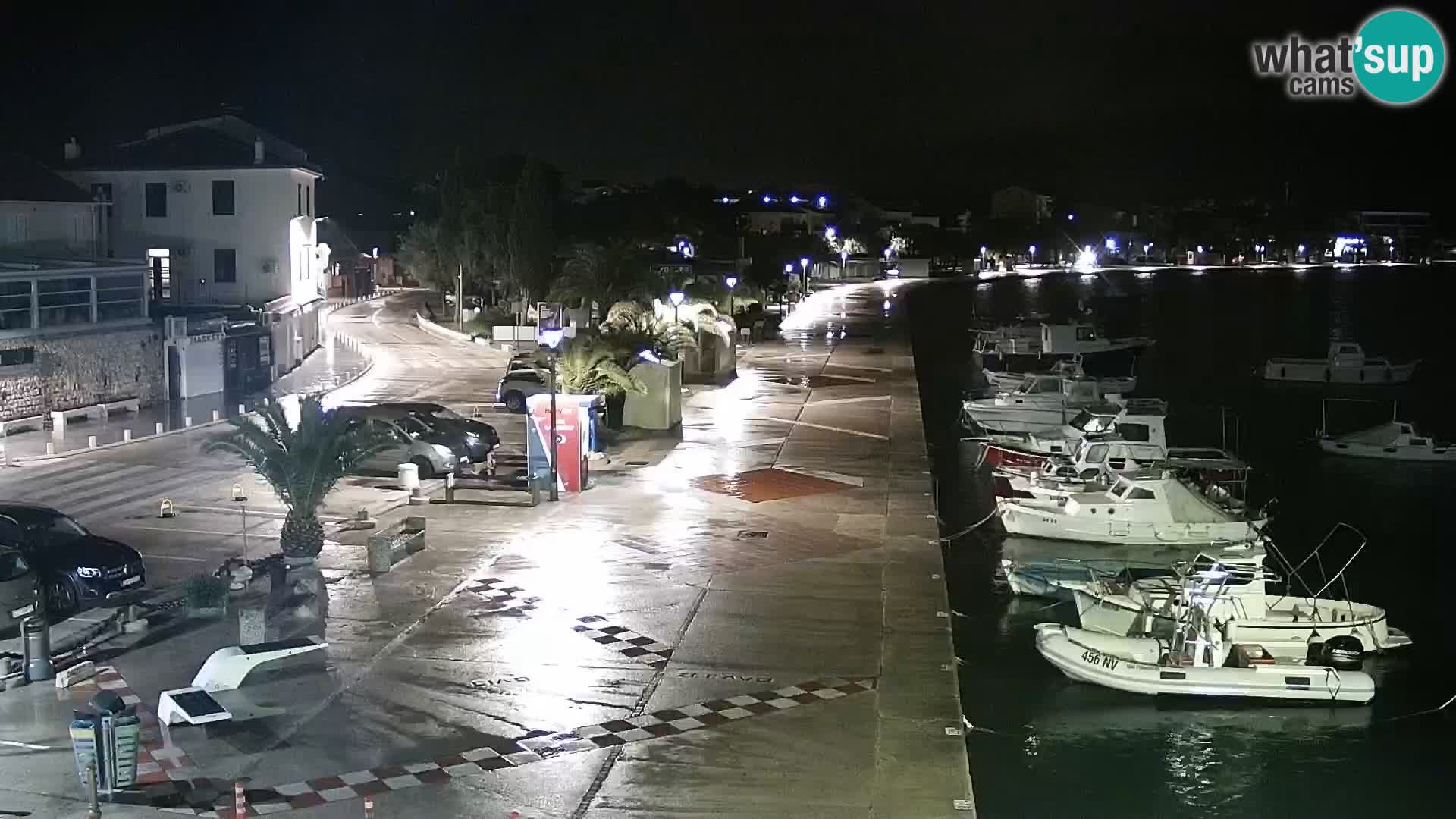 Webcam Novalja seaside promenade