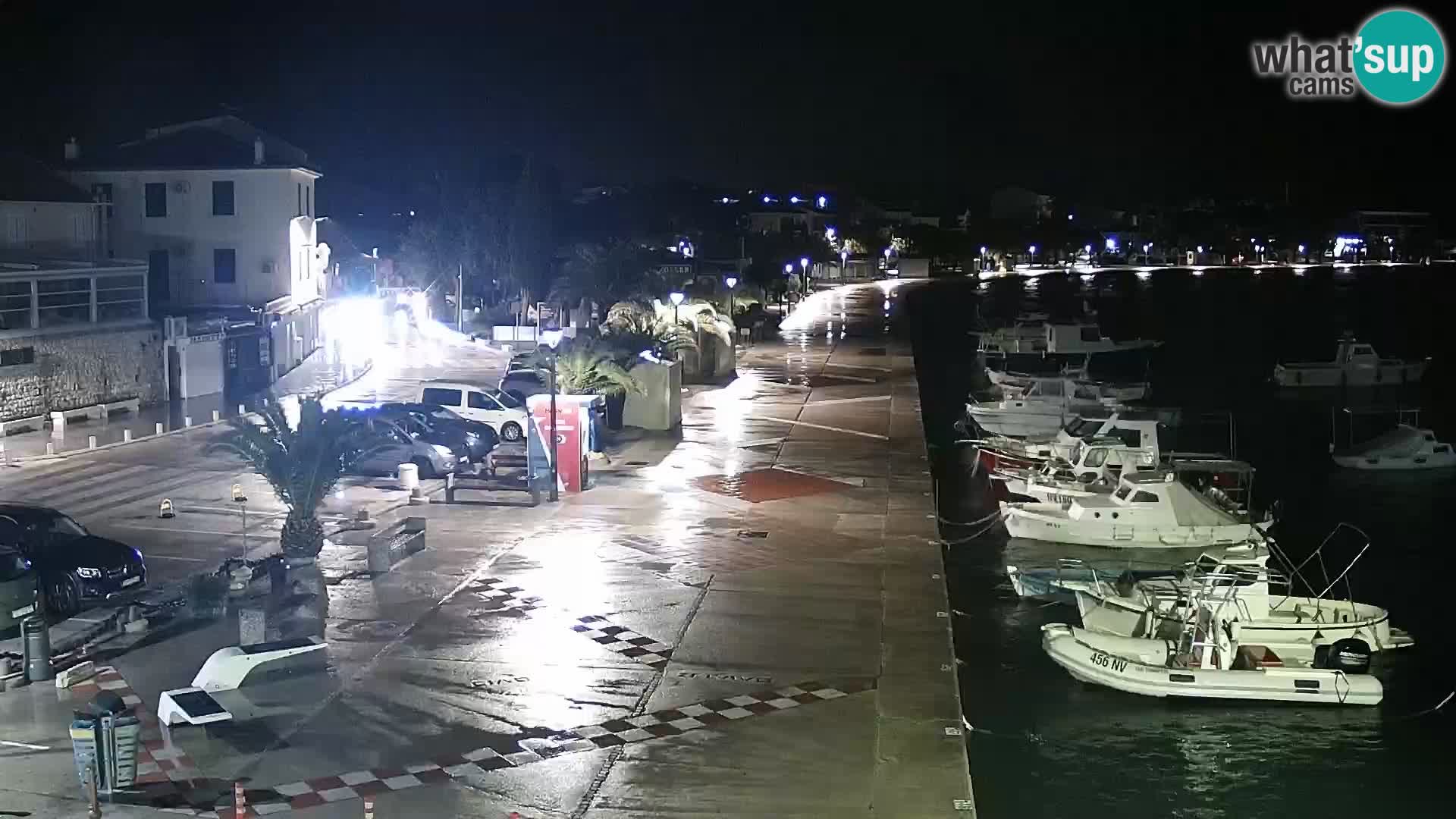Webcam Novalja seaside promenade