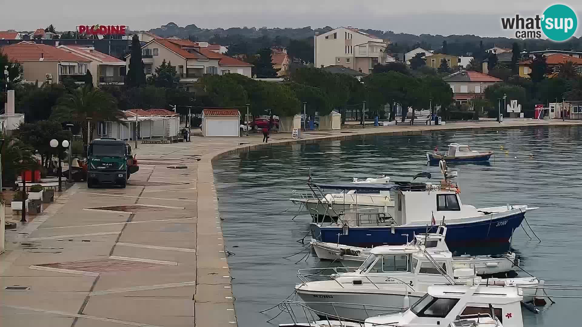 Webcam Novalja seaside promenade