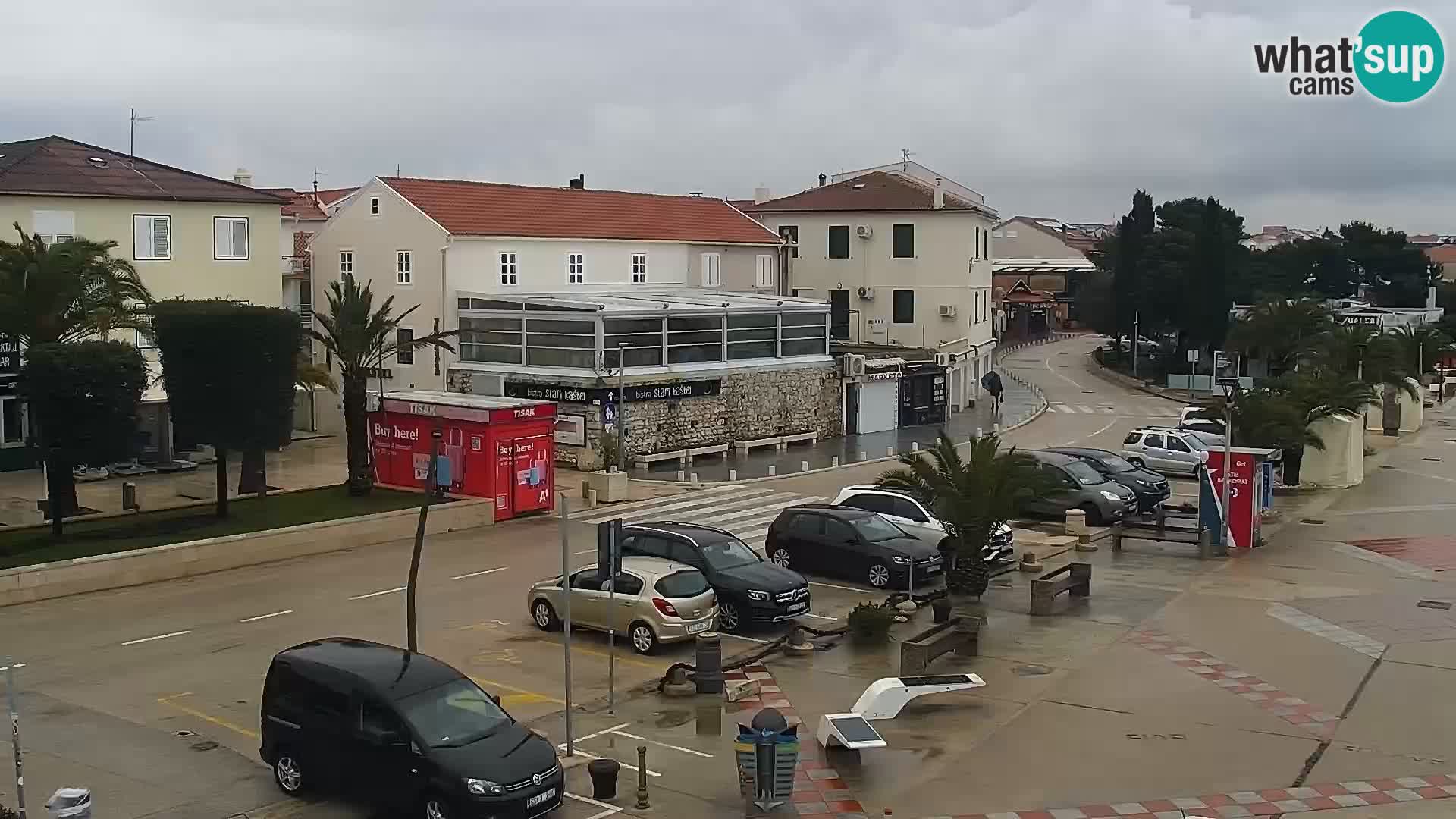 Webcam Novalja seaside promenade