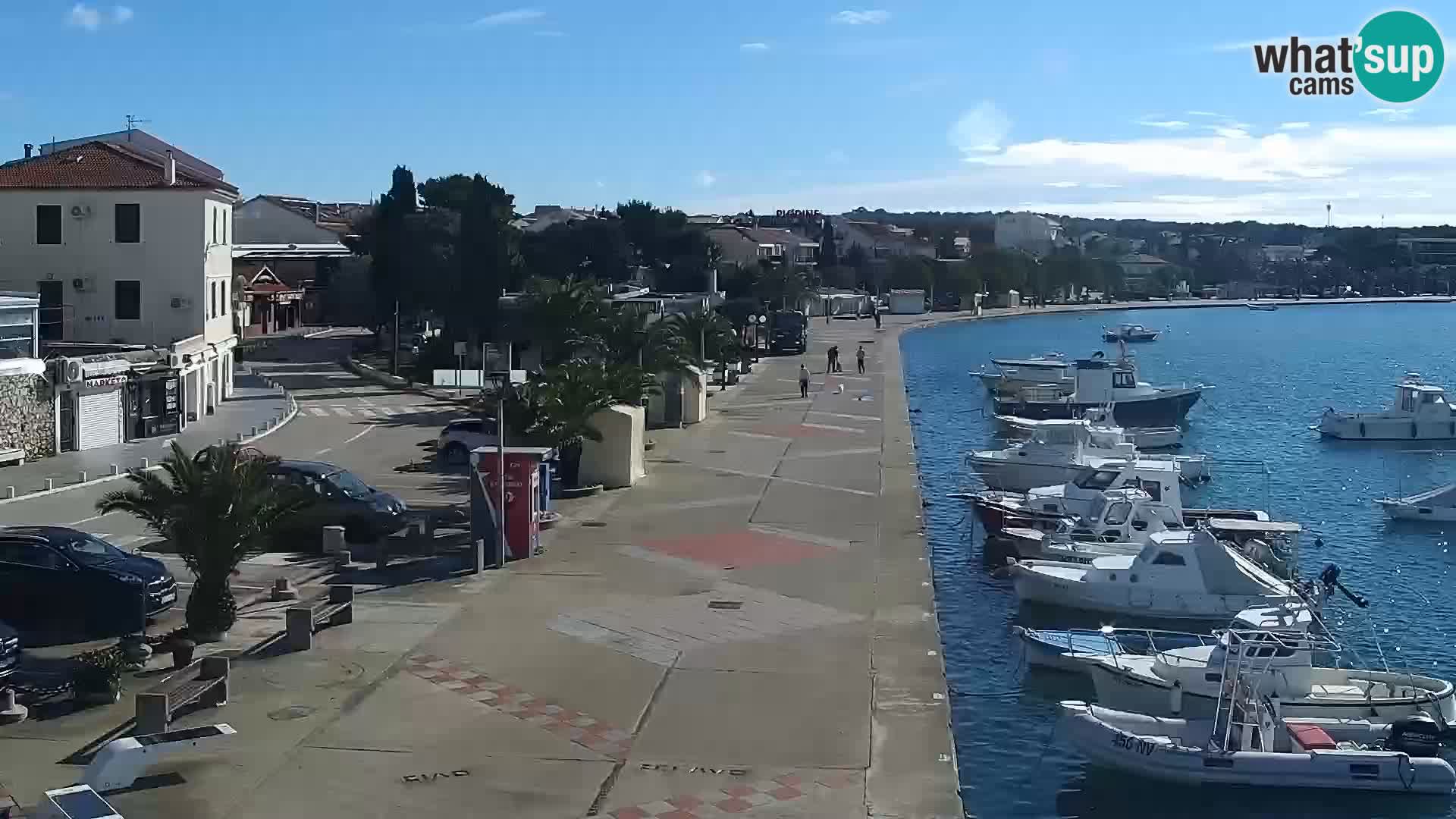 Novalja spletna kamera promenada