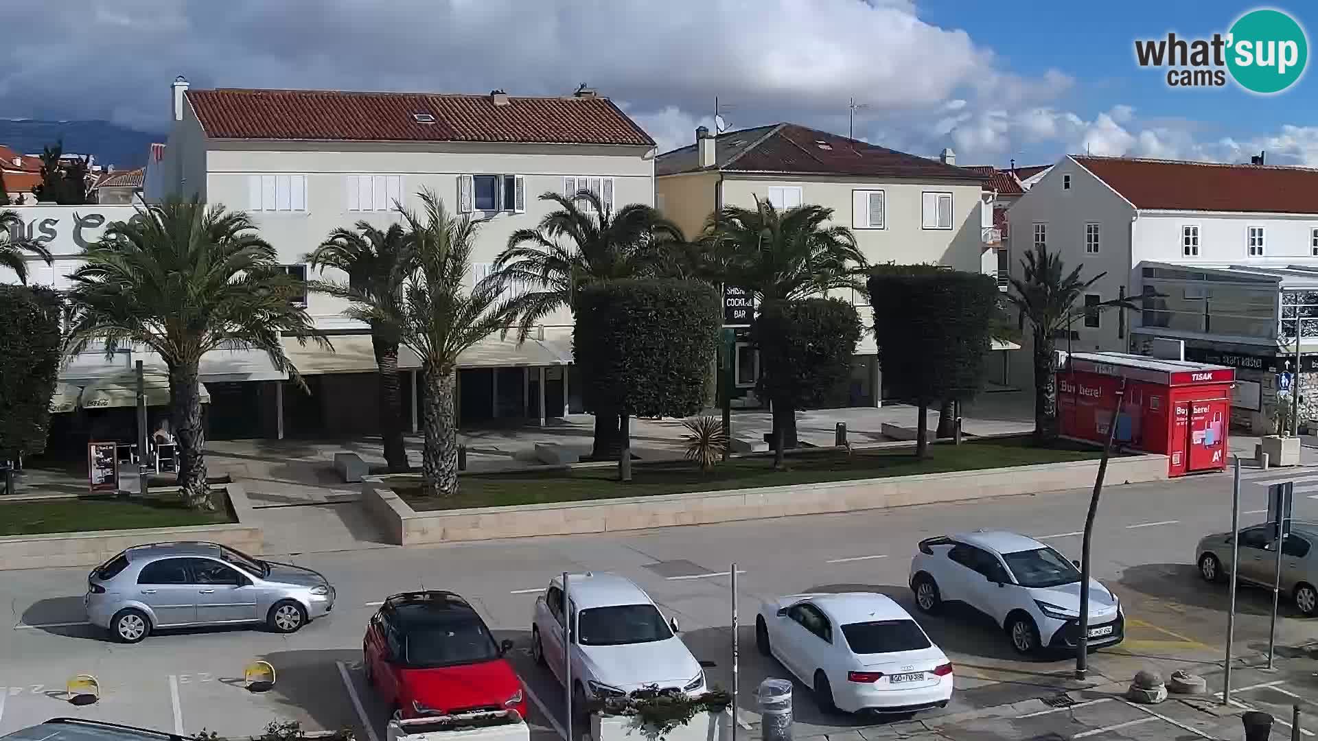 Webcam Novalja seaside promenade