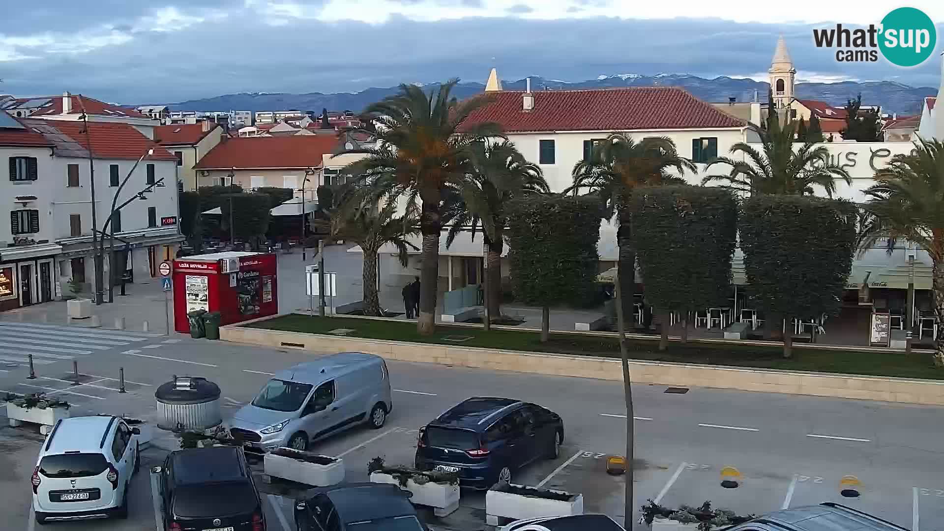 Webcam Novalja seaside promenade