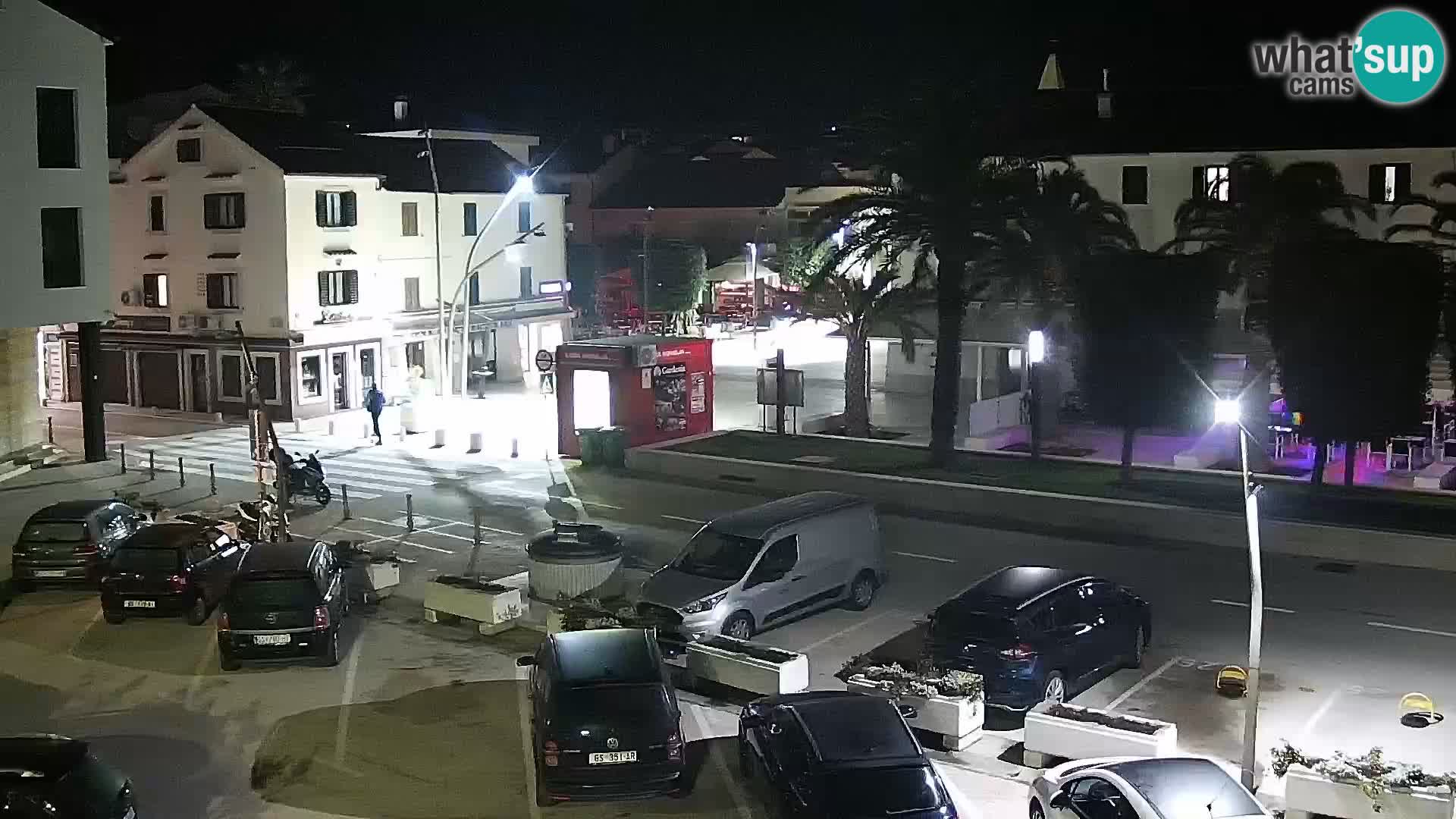 Webcam Novalja seaside promenade
