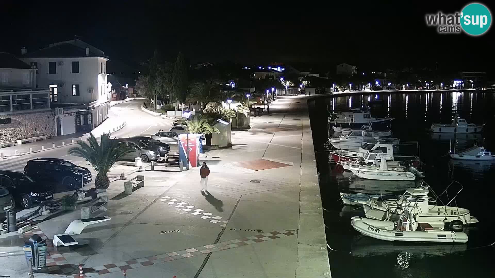 Webcam Novalja seaside promenade