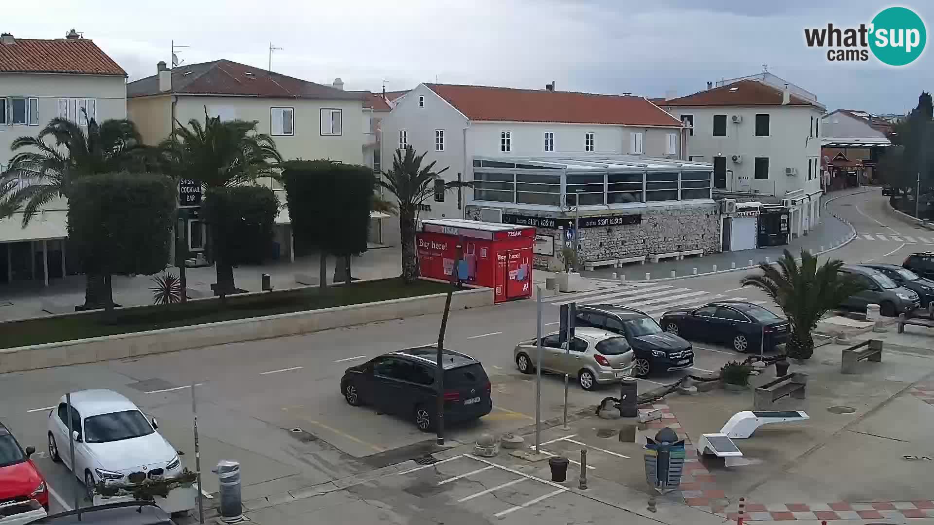 Webcam Novalja seaside promenade