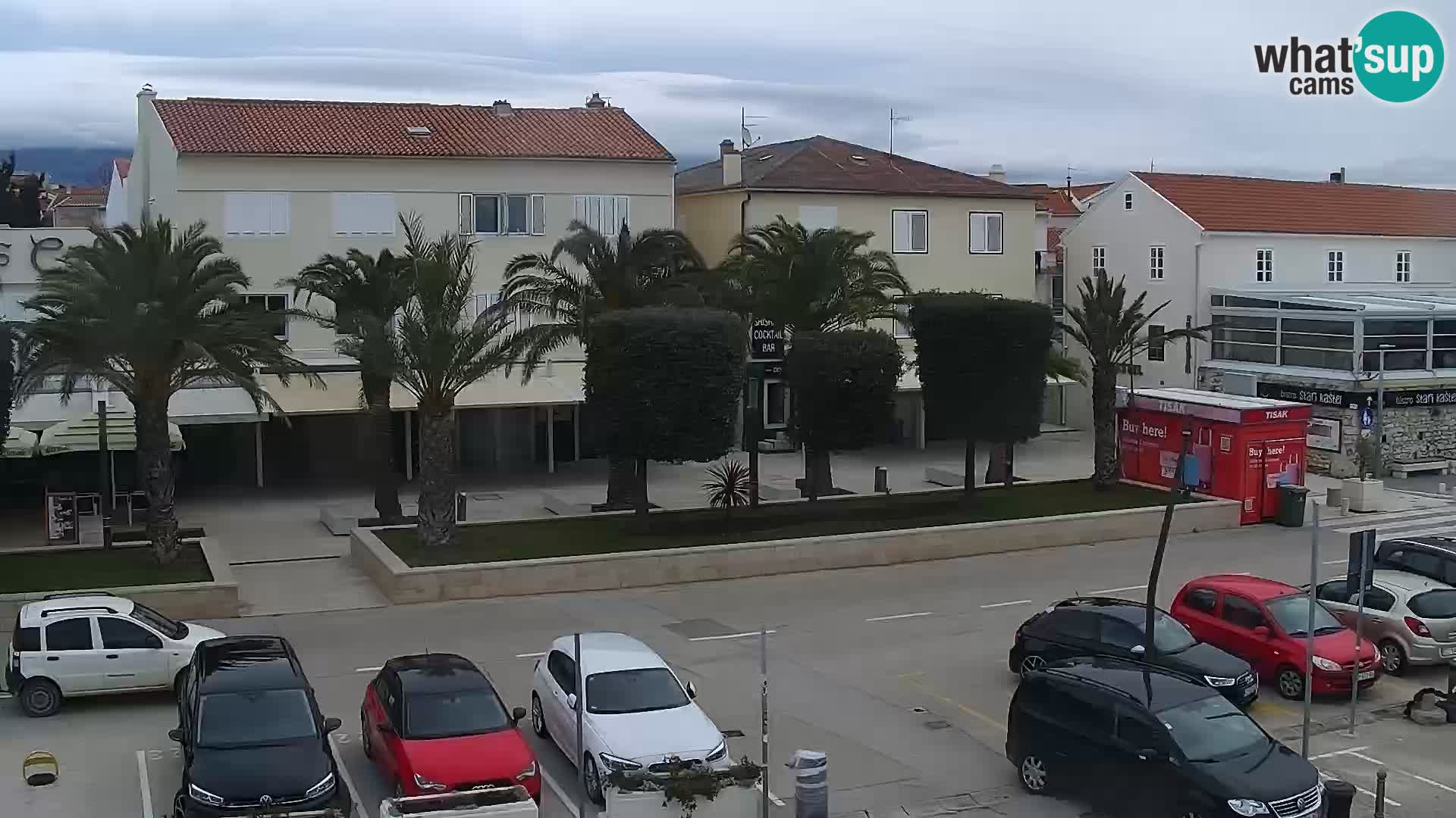 Webcam Novalja seaside promenade
