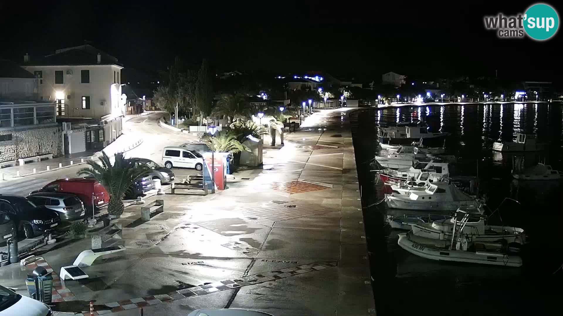 Webcam Novalja seaside promenade