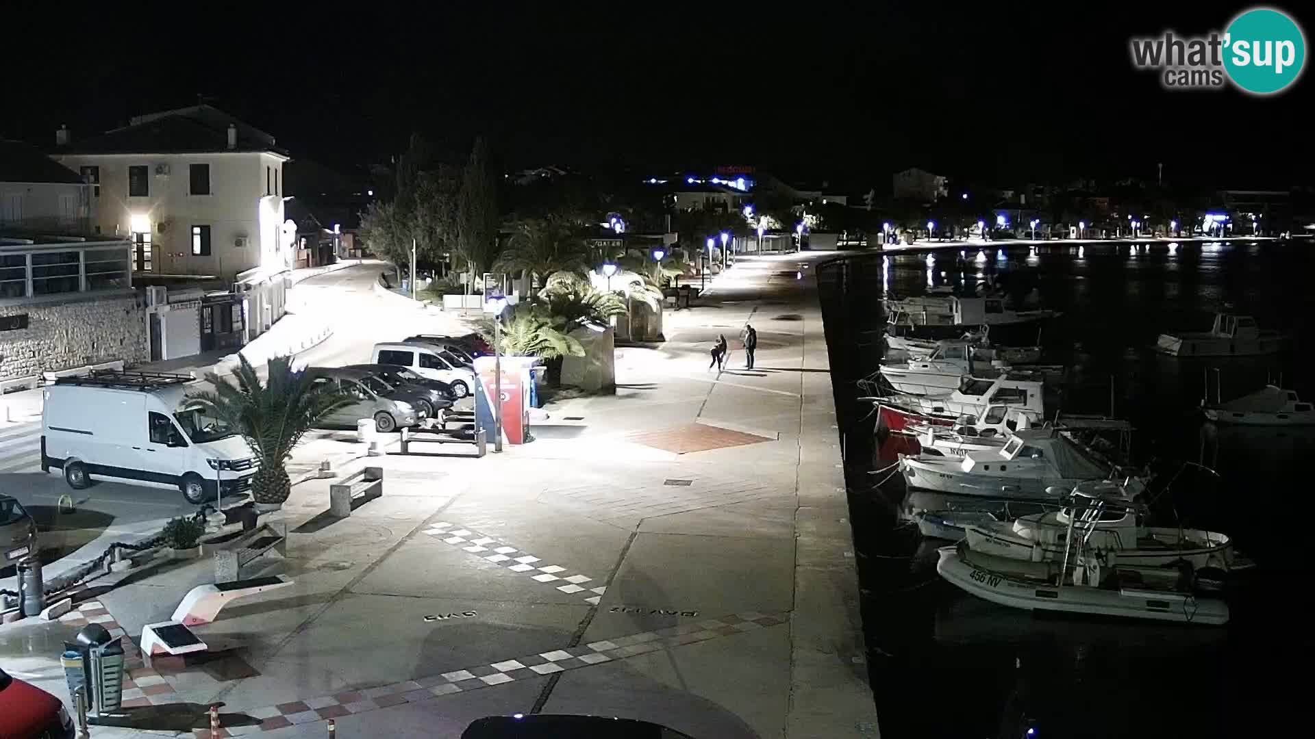 Webcam Novalja seaside promenade