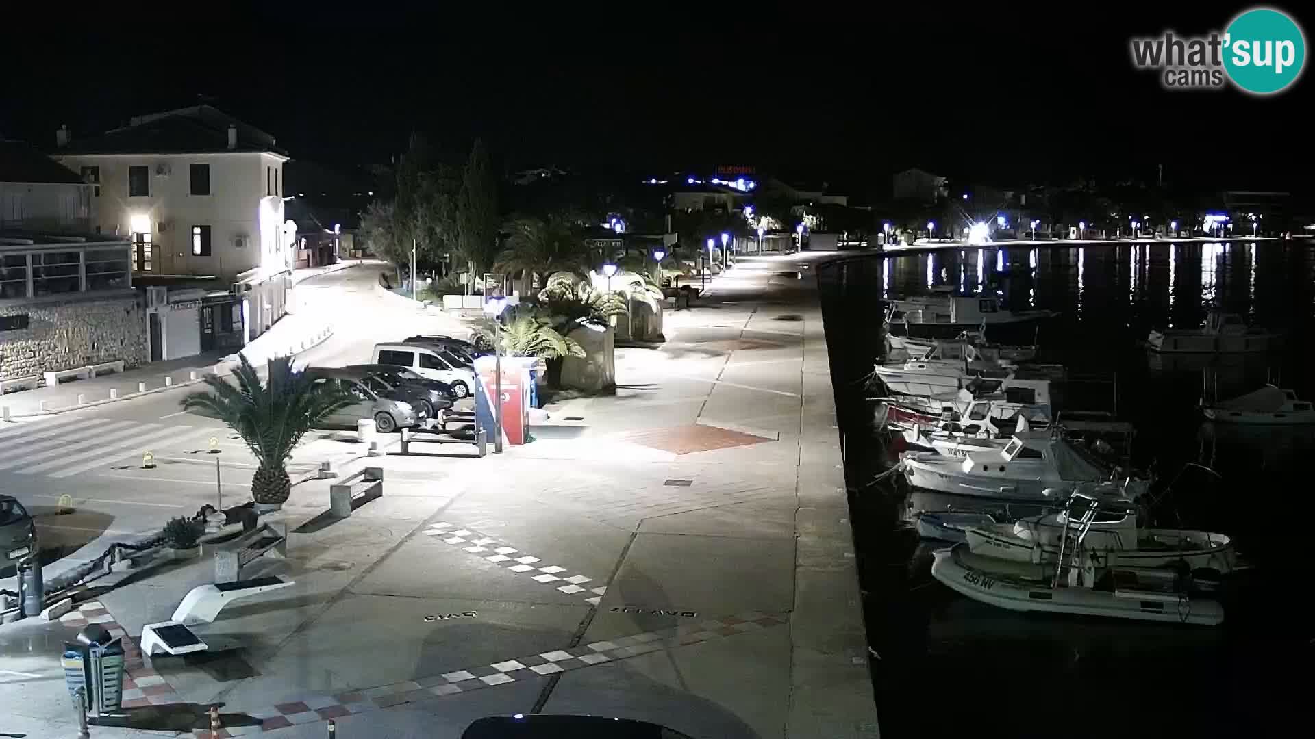 Webcam Novalja seaside promenade