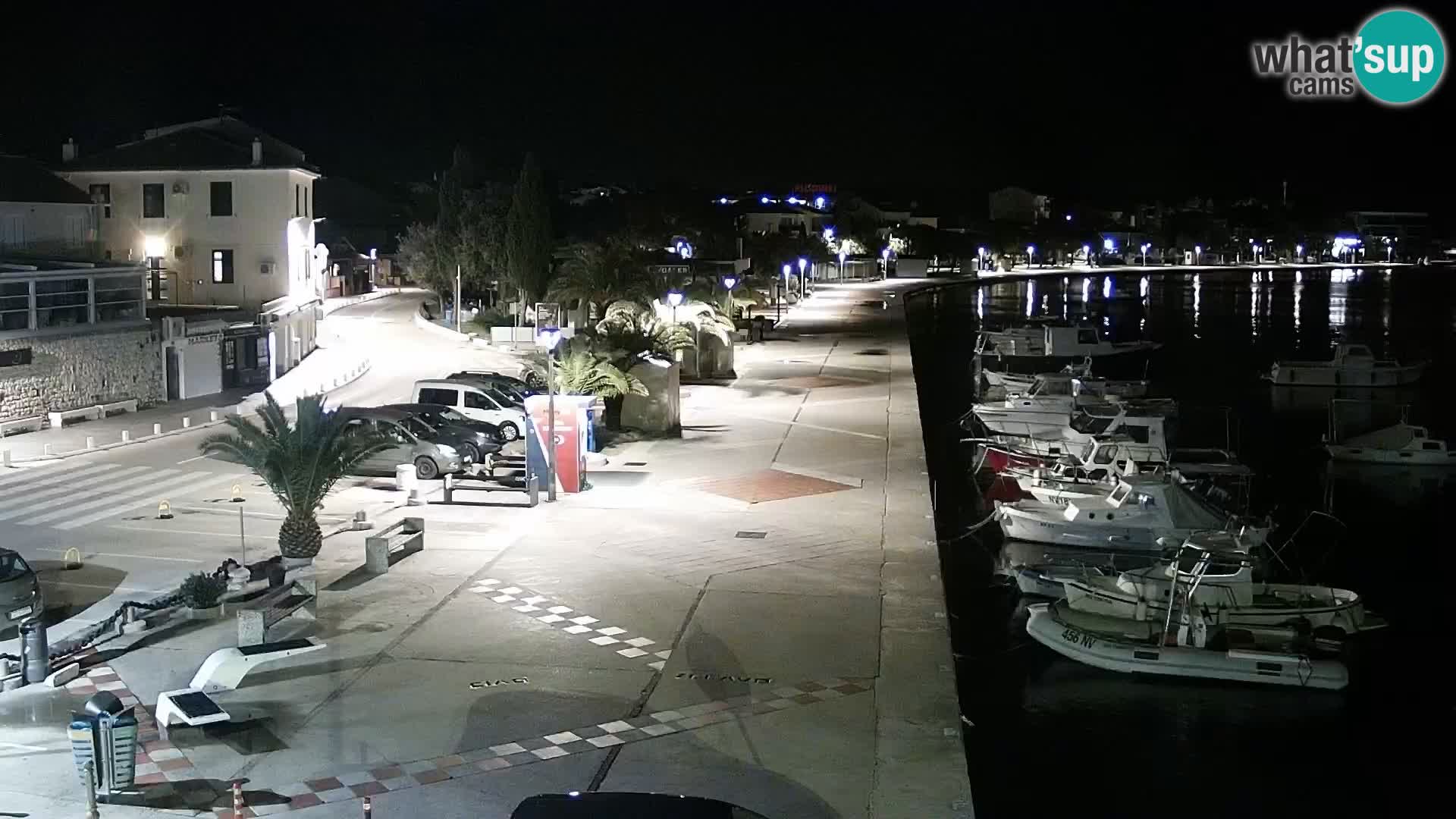 Webcam Novalja seaside promenade
