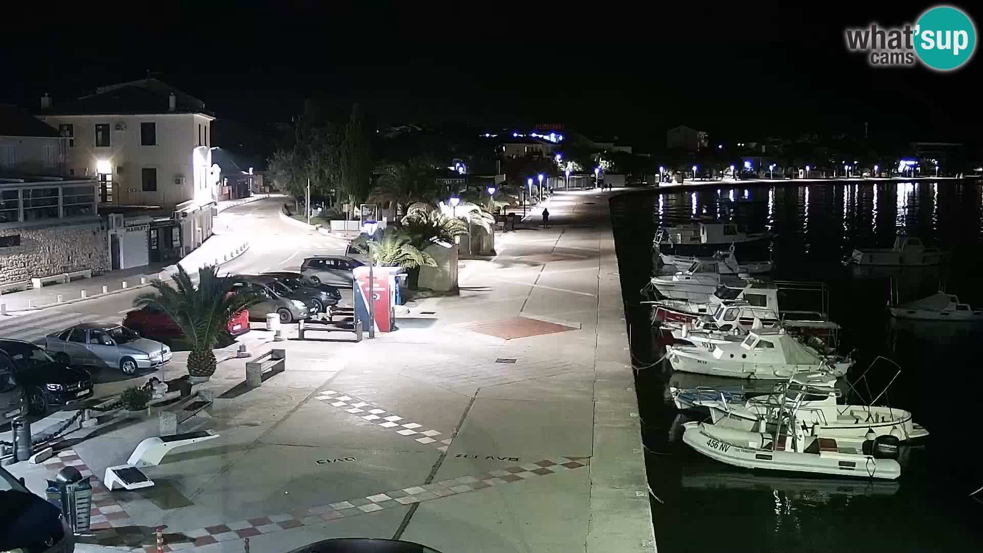 Novalja spletna kamera promenada