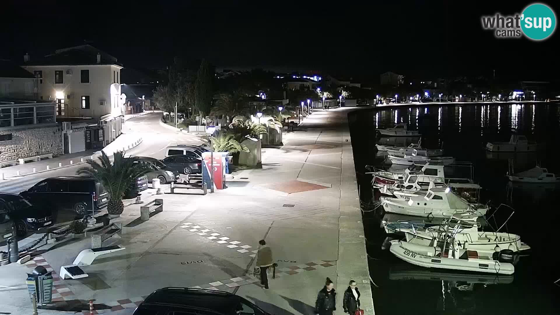 Webcam Novalja seaside promenade