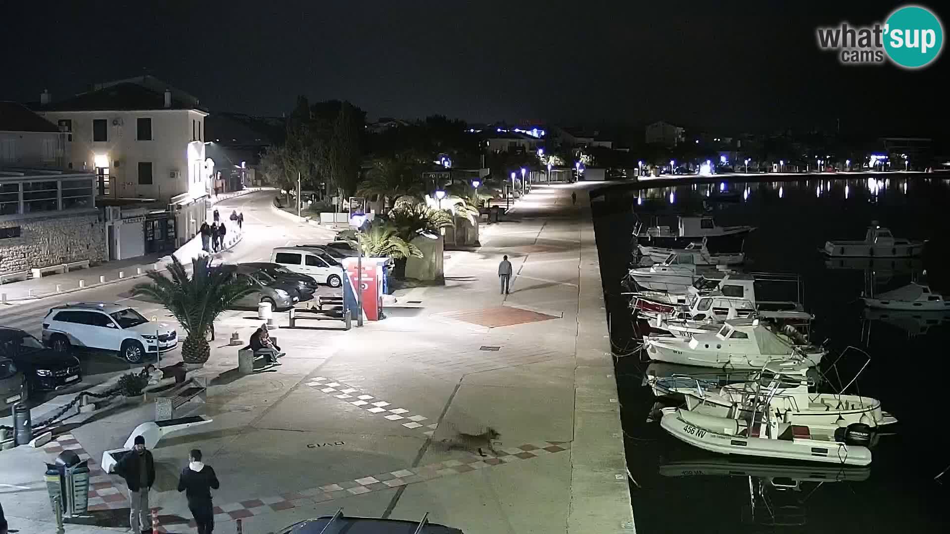 Webcam Novalja seaside promenade