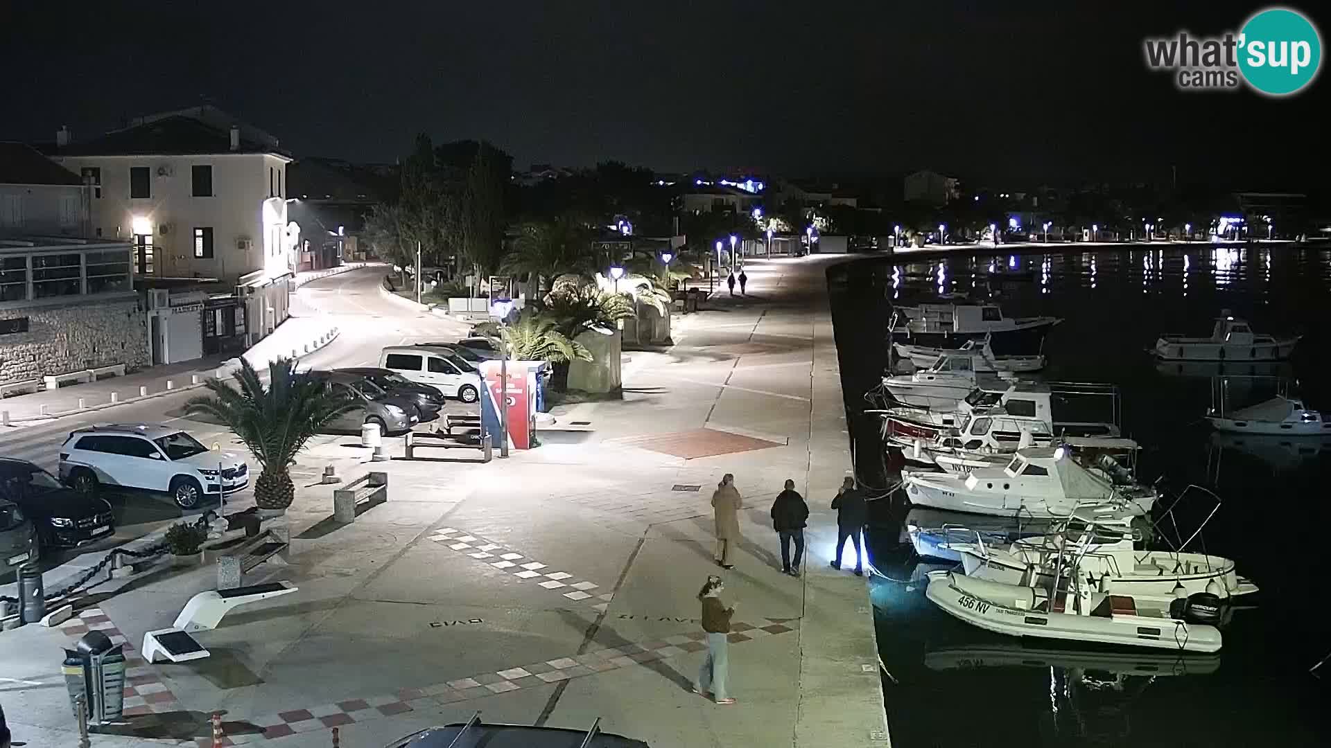 Webcam Novalja seaside promenade