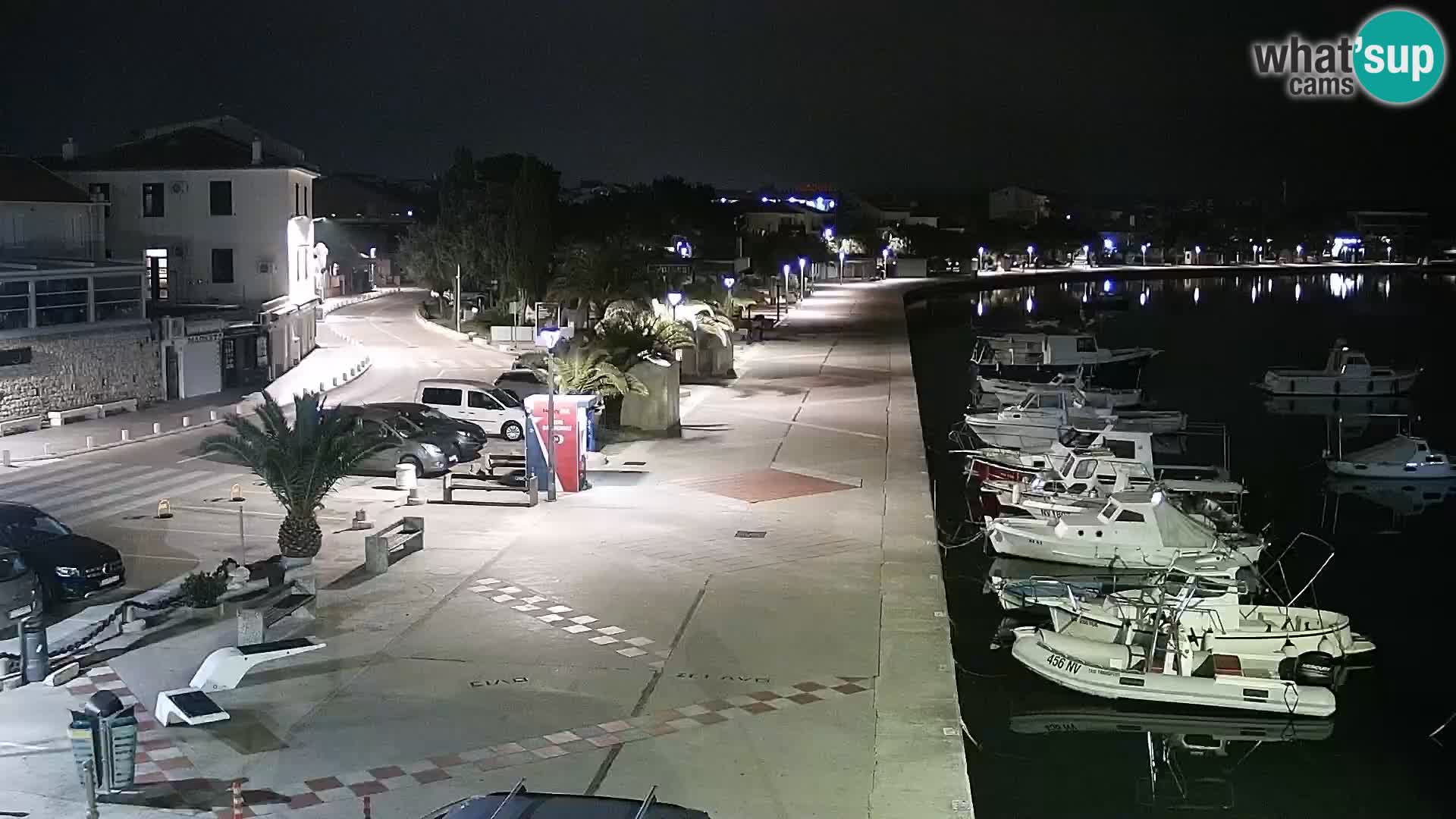 Webcam Novalja seaside promenade