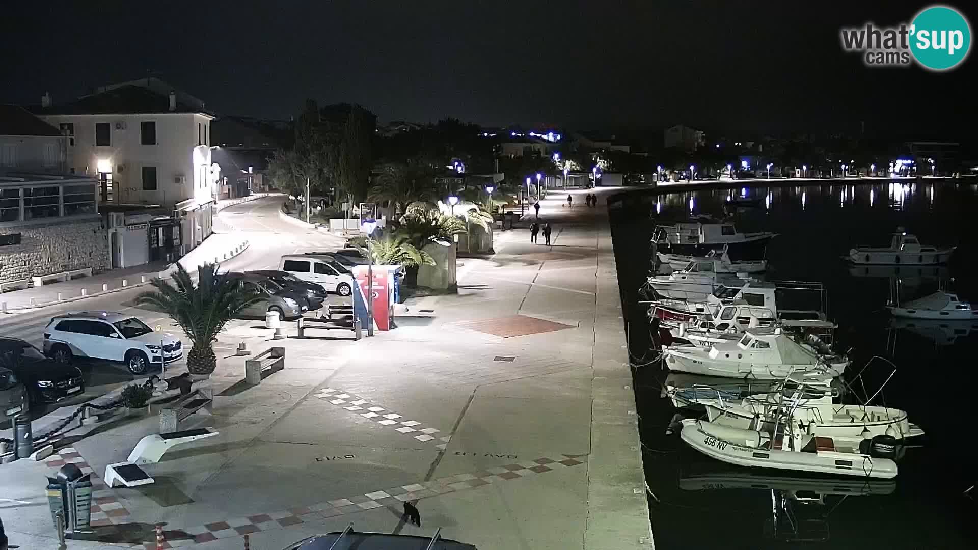 Webcam Novalja seaside promenade