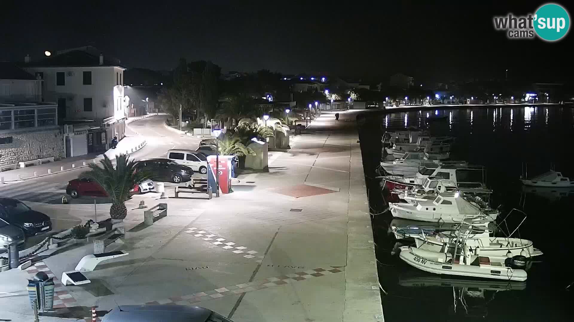 Webcam Novalja seaside promenade