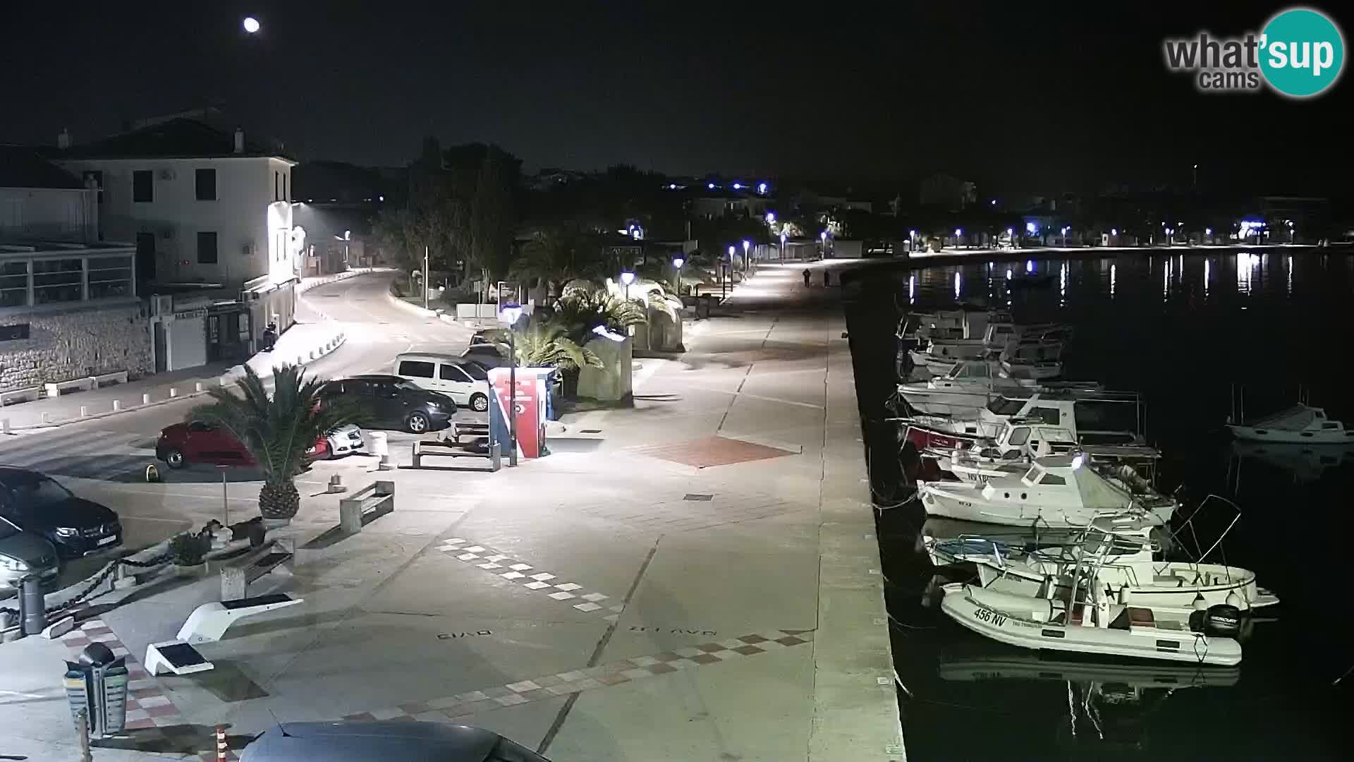 Webcam Novalja seaside promenade