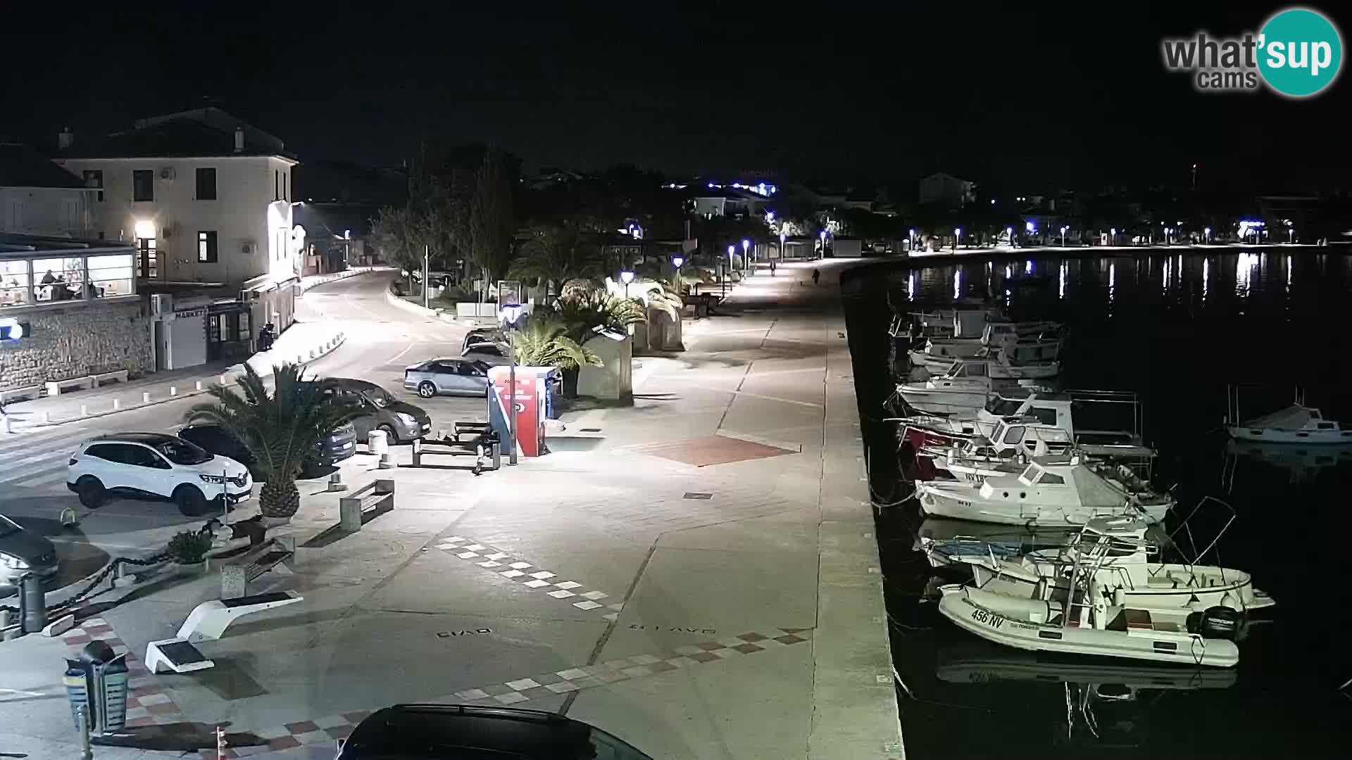 Webcam Novalja seaside promenade