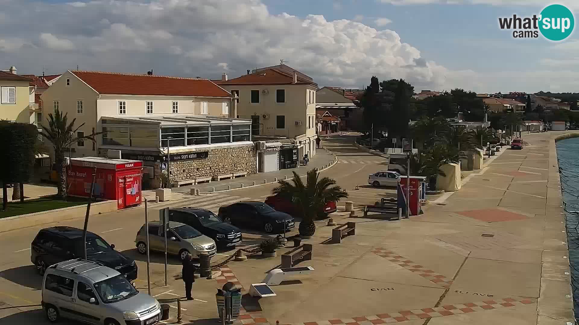 Webcam Novalja seaside promenade