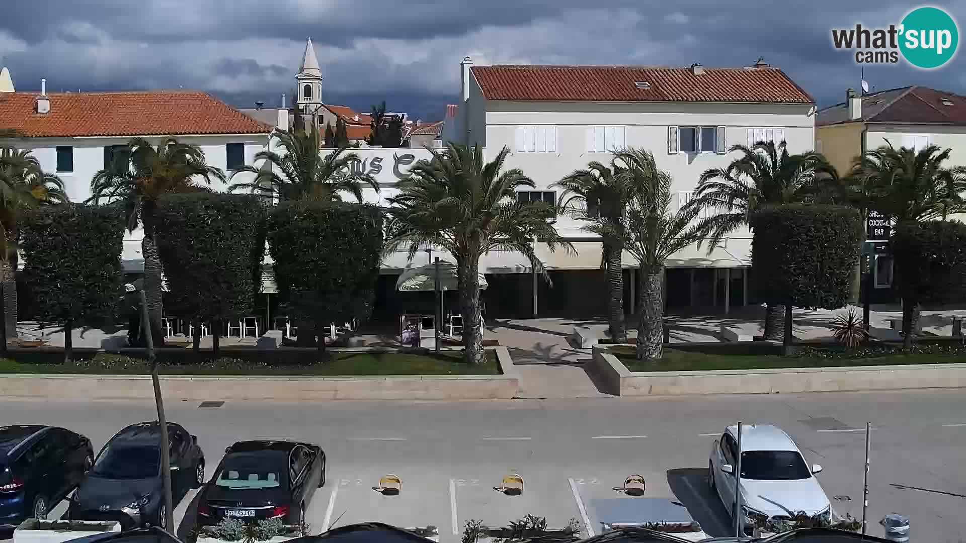 Webcam Novalja seaside promenade