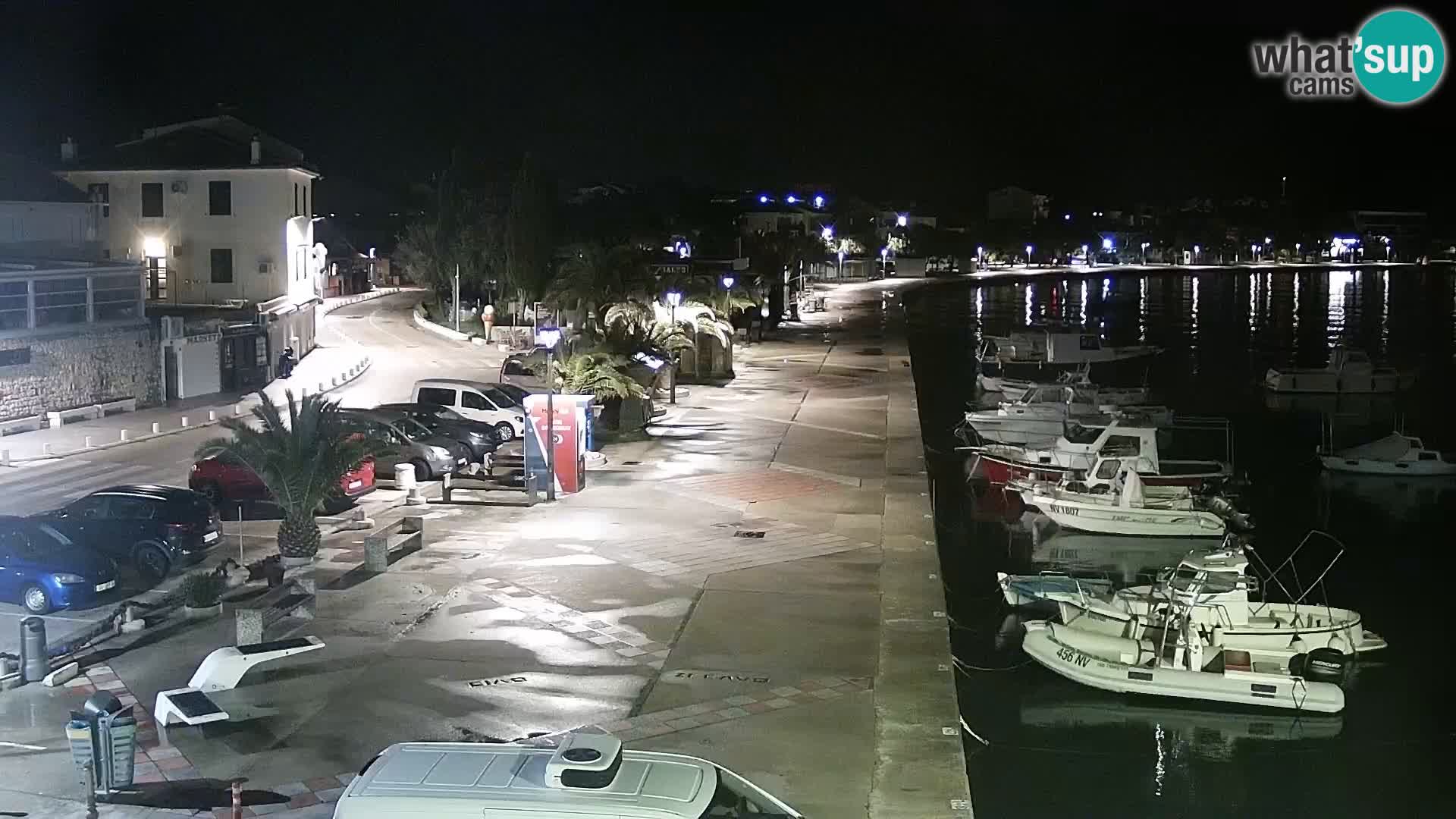 Webcam Novalja seaside promenade