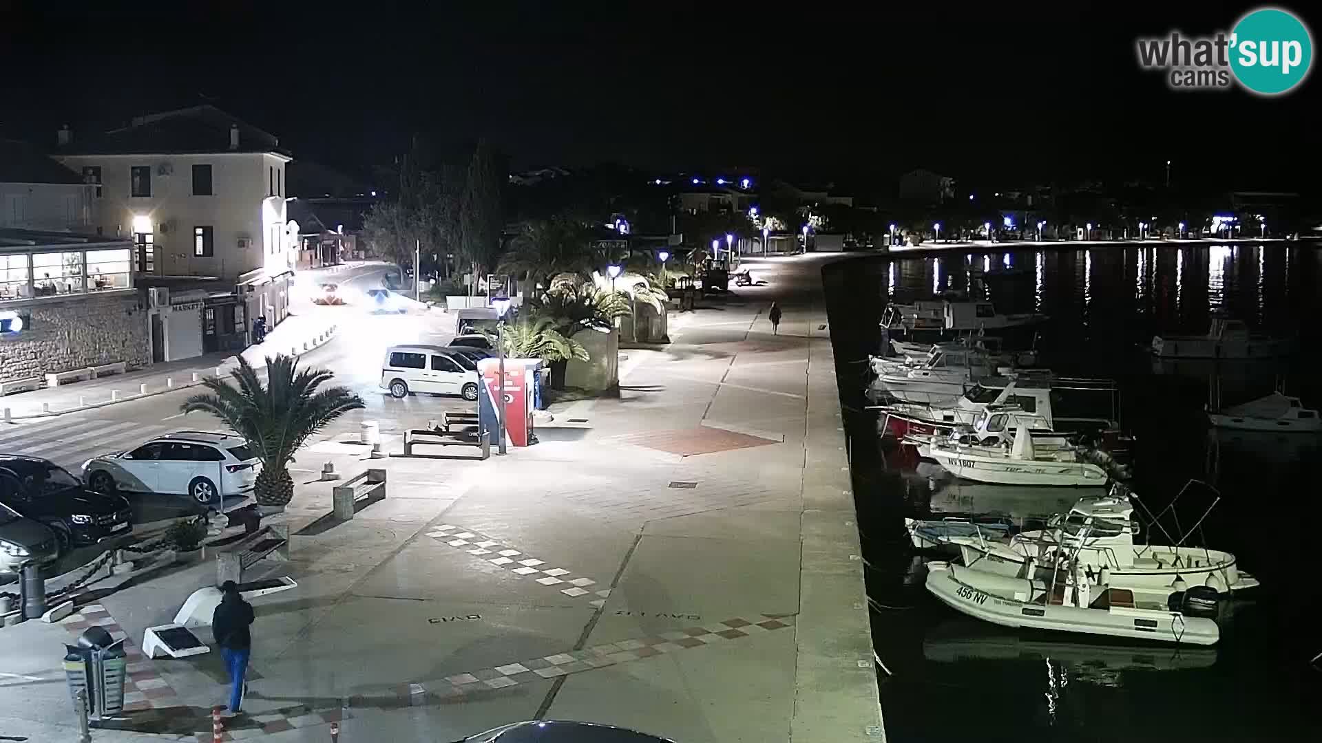 Webcam Novalja seaside promenade