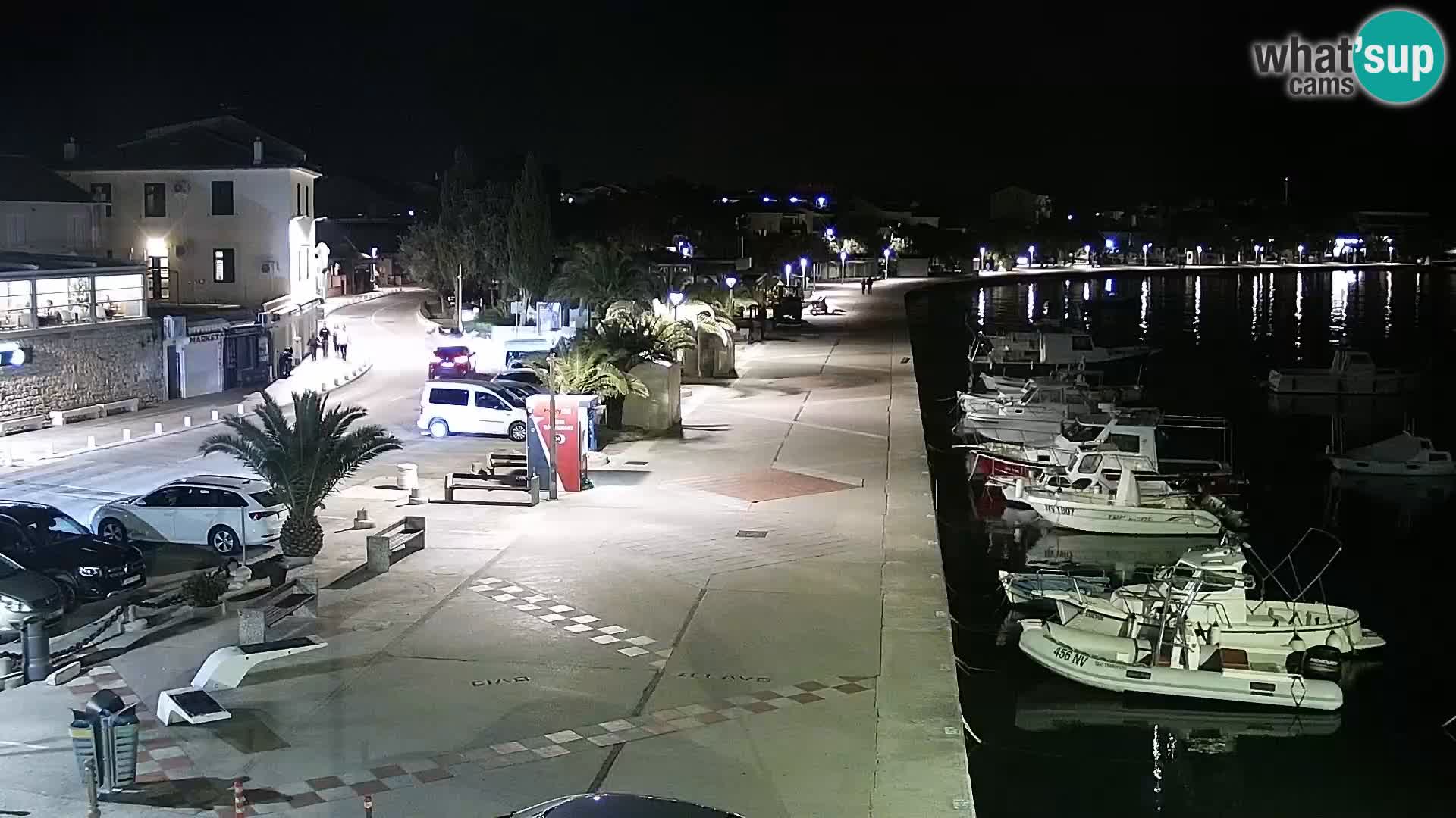 Webcam Novalja seaside promenade