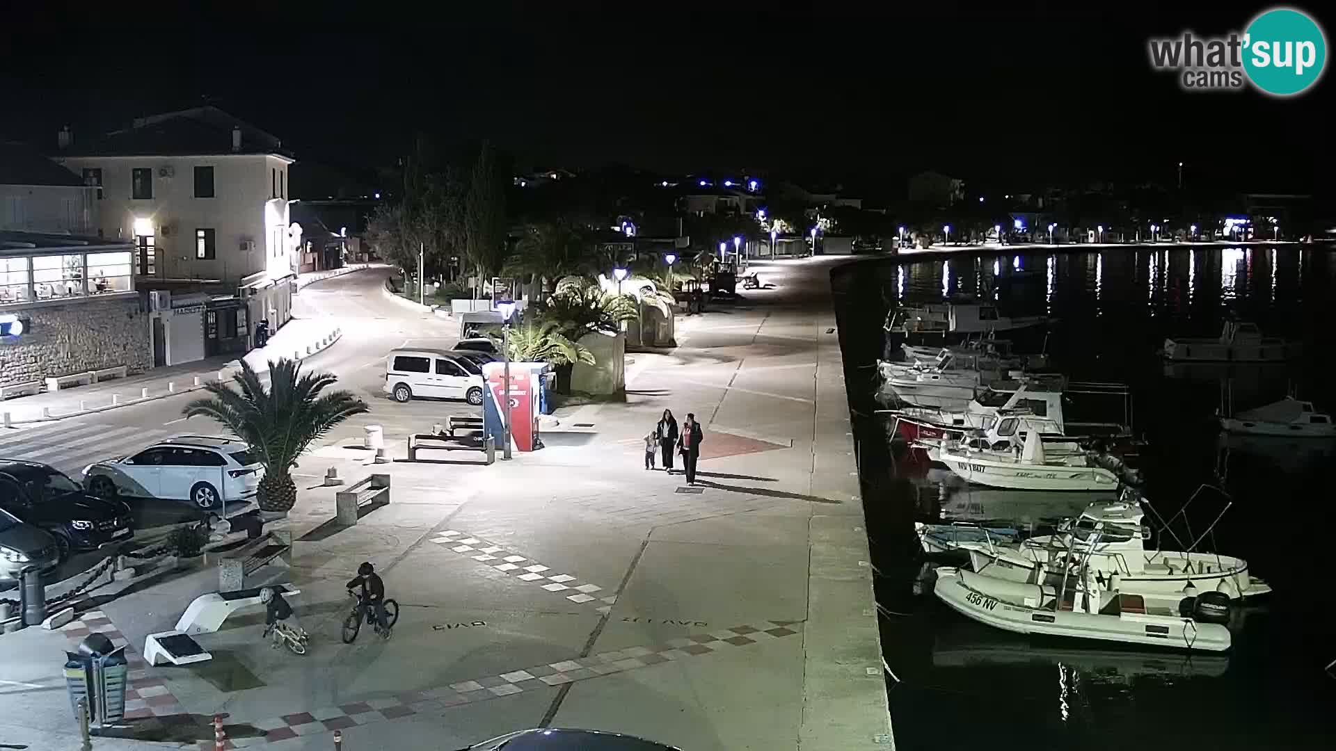 Webcam Novalja seaside promenade