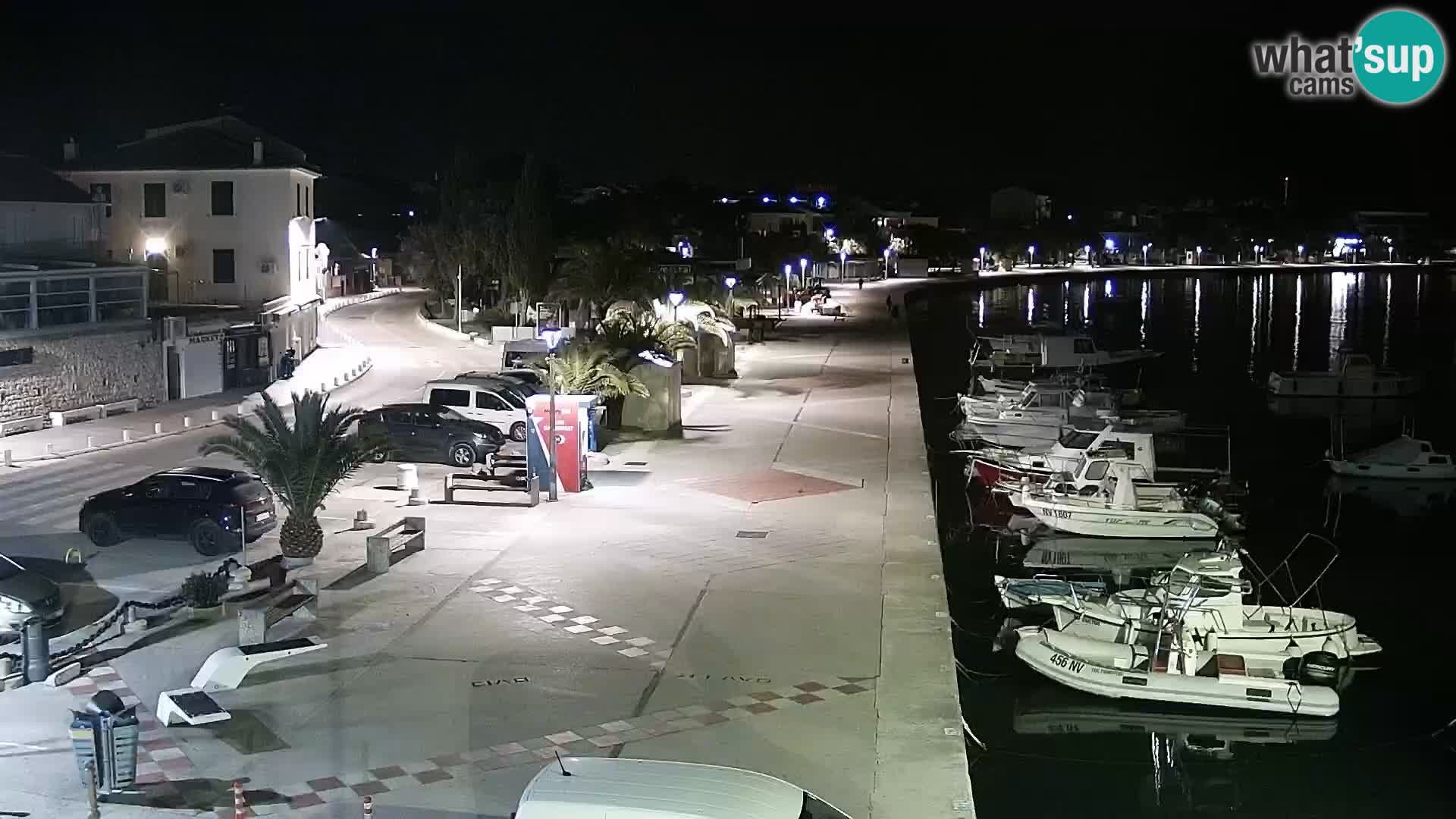 Webcam Novalja seaside promenade