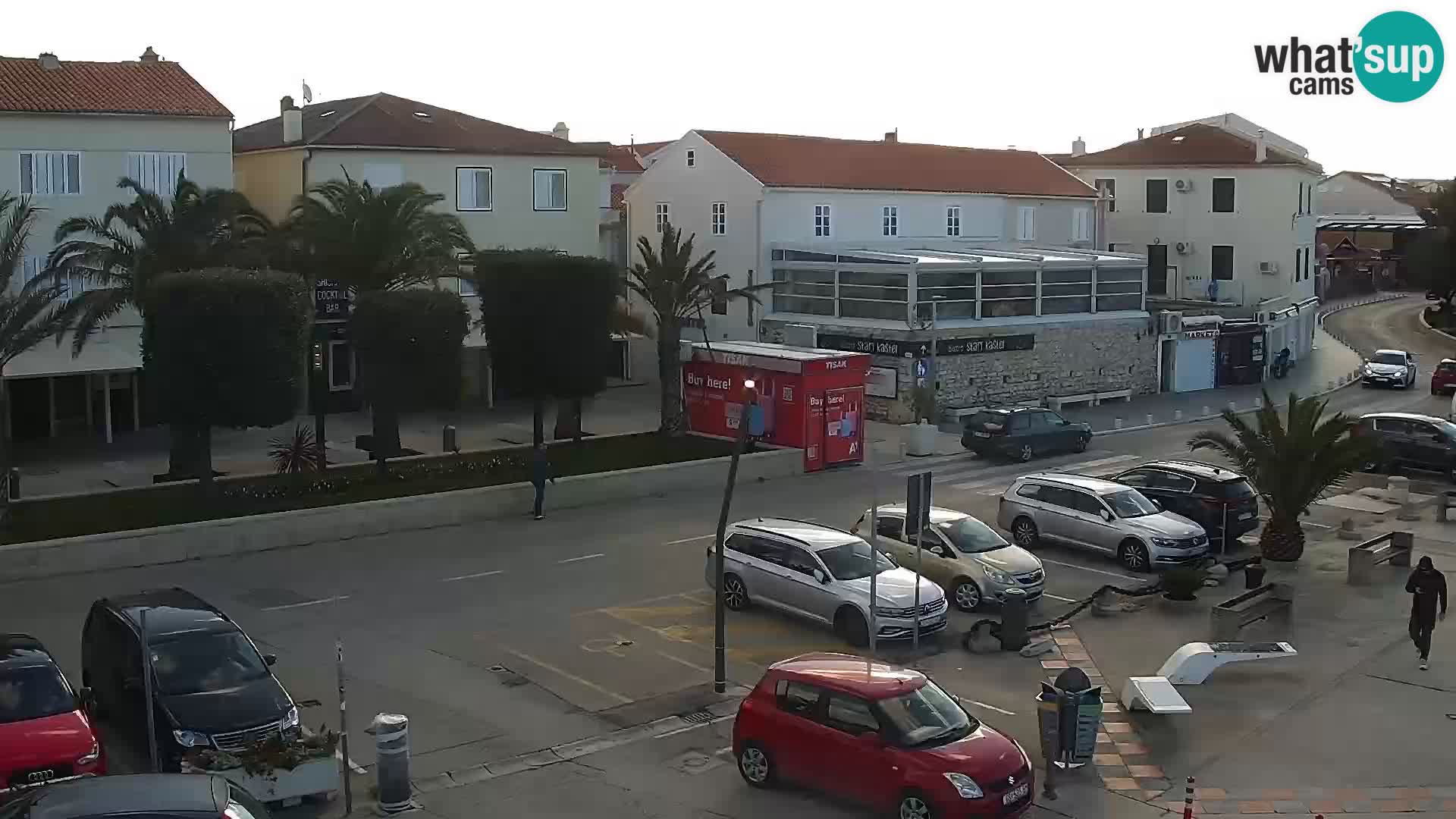 Webcam Novalja seaside promenade