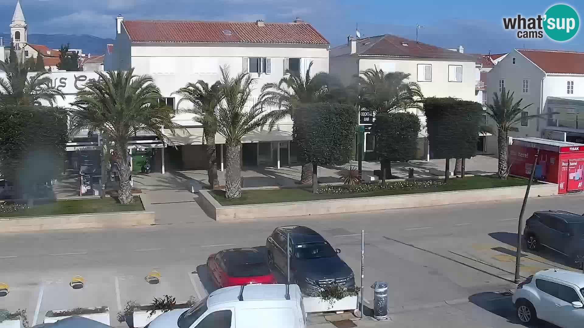 Webcam Novalja seaside promenade