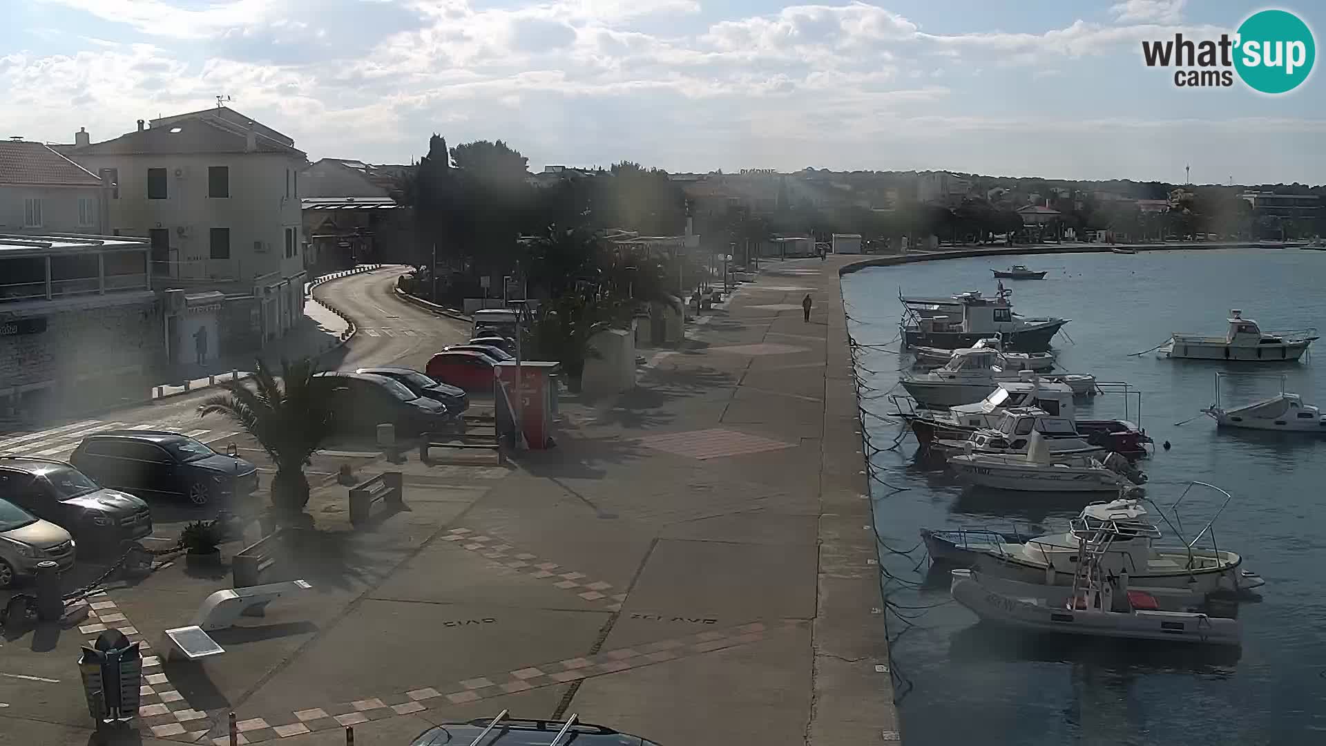 Webcam Novalja seaside promenade