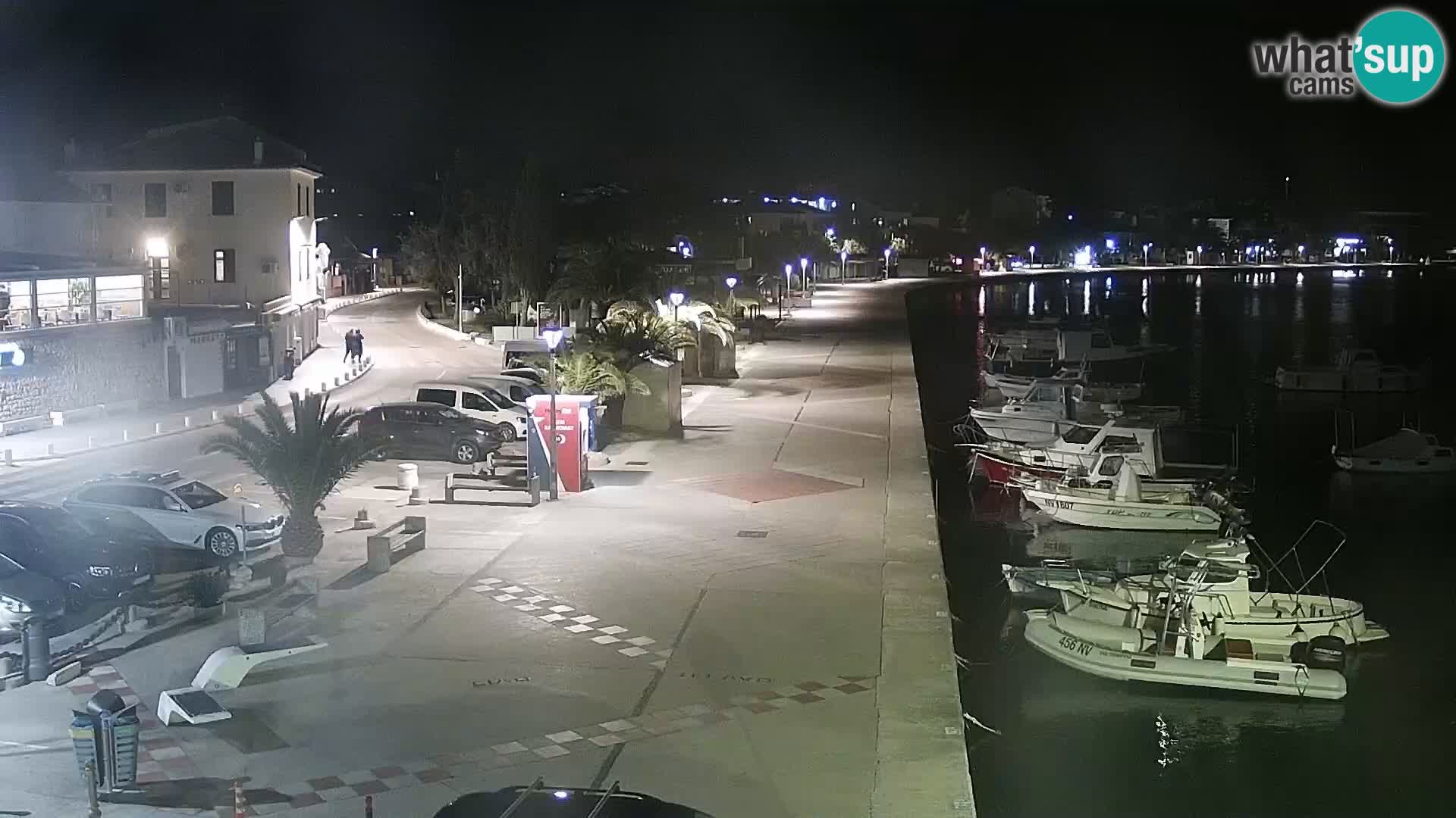 Webcam Novalja seaside promenade