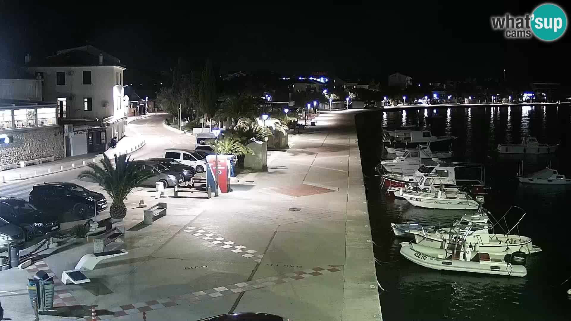 Webcam Novalja seaside promenade
