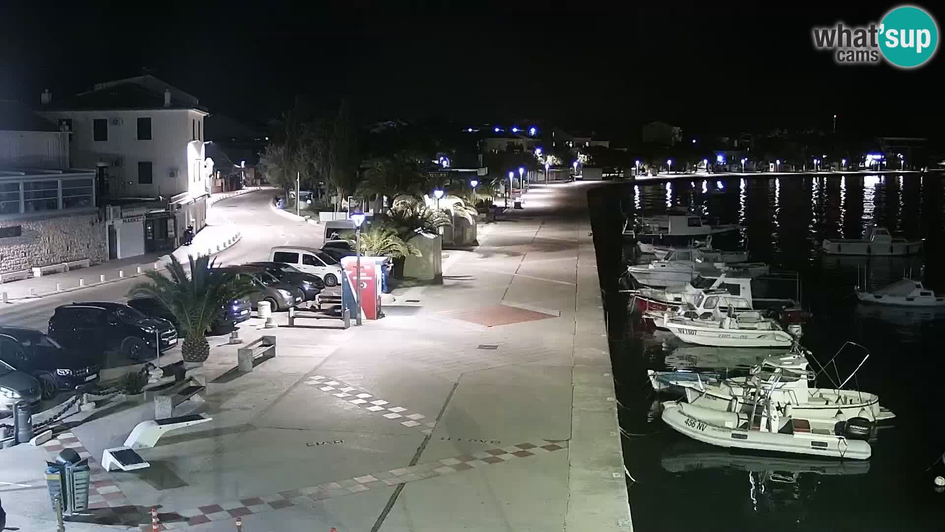 Webcam Novalja seaside promenade